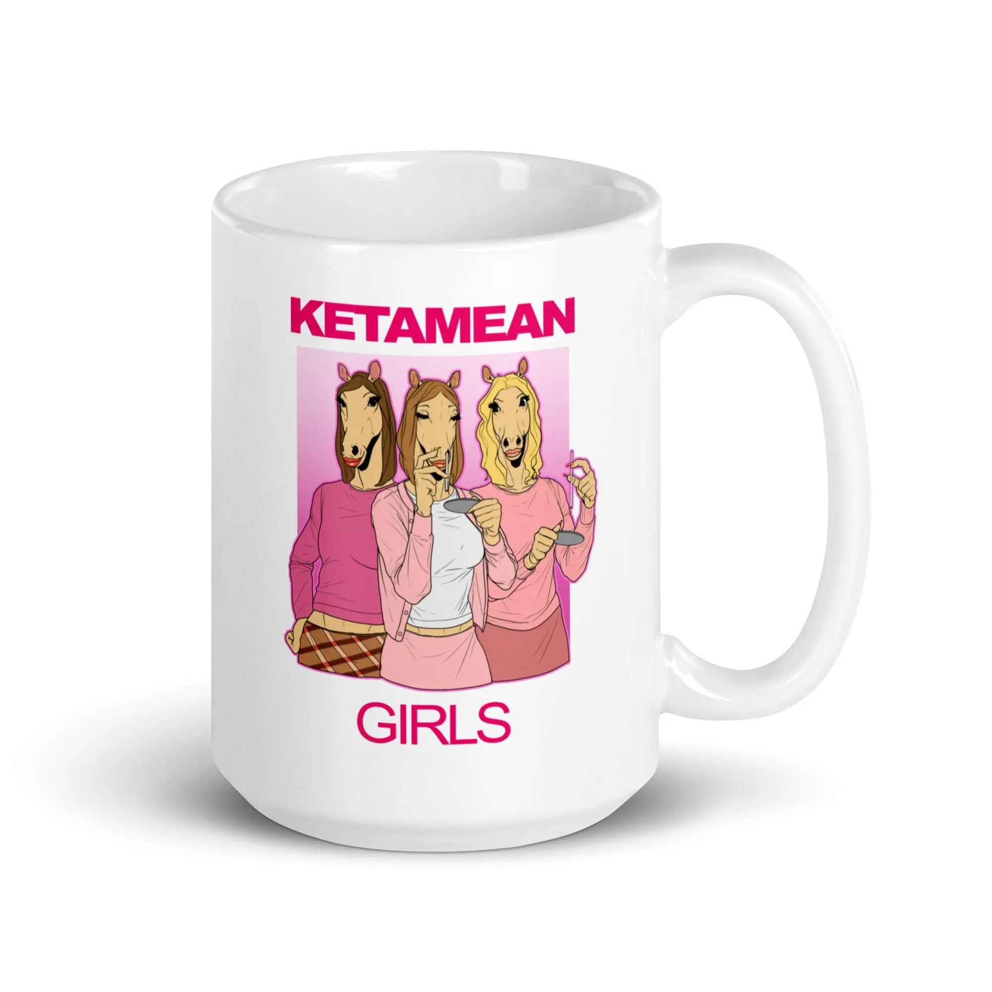 Ketamean Girls White glossy mug - Image 6