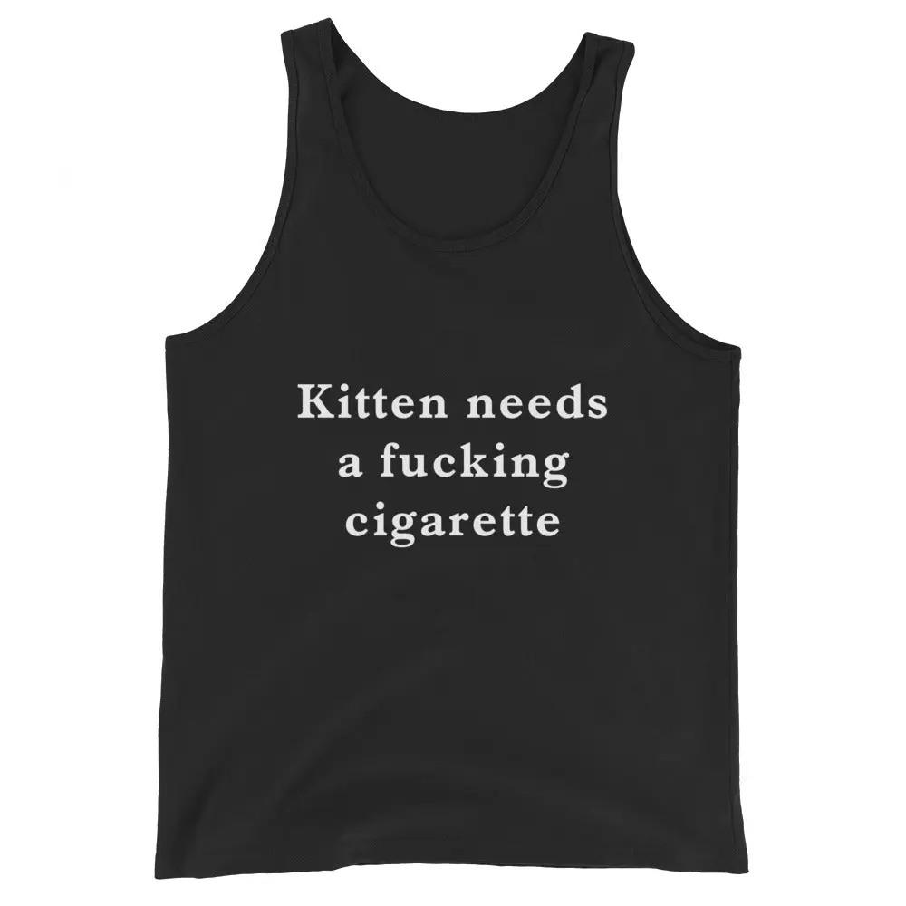 Kitten needs a cigarette Tank Top - Image 2