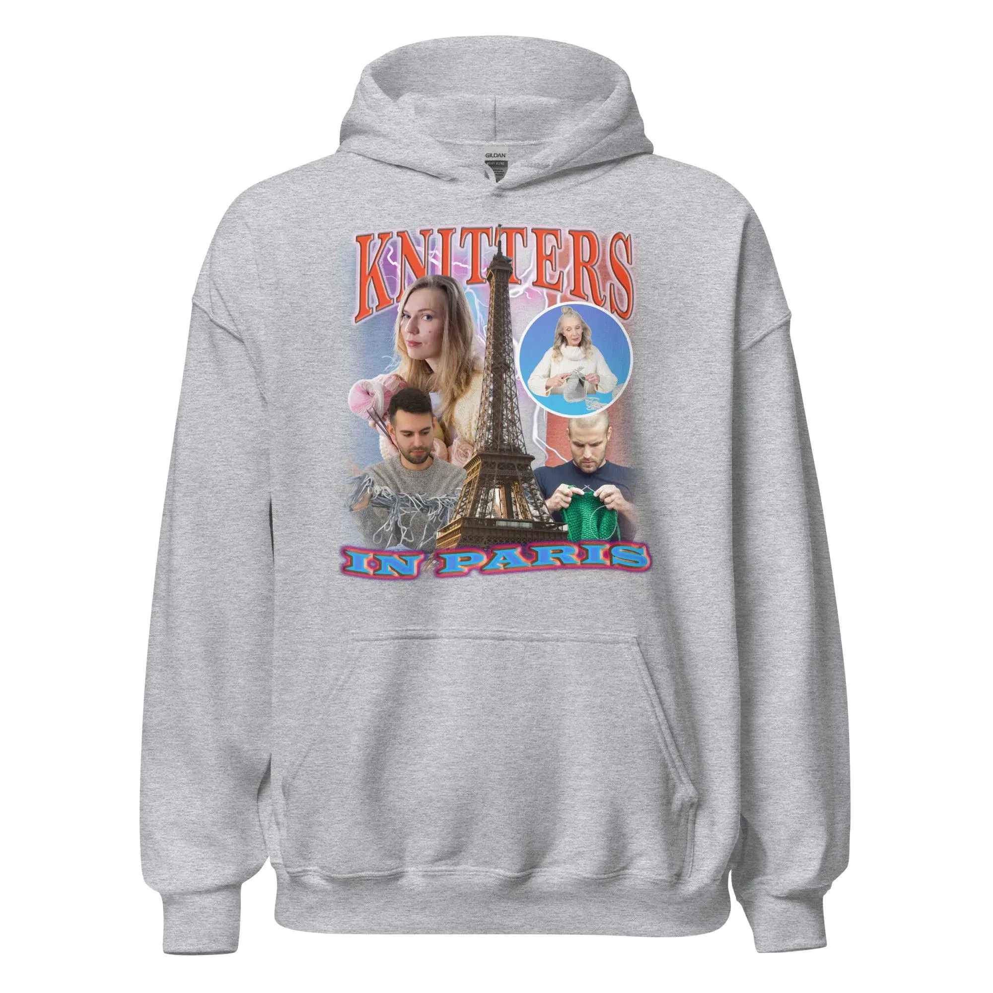 Knitters in Paris Hoodie - Image 2