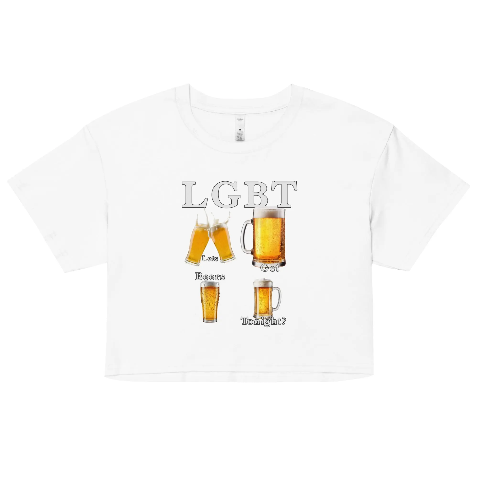 lets get beers tonight Women’s crop top - Image 5