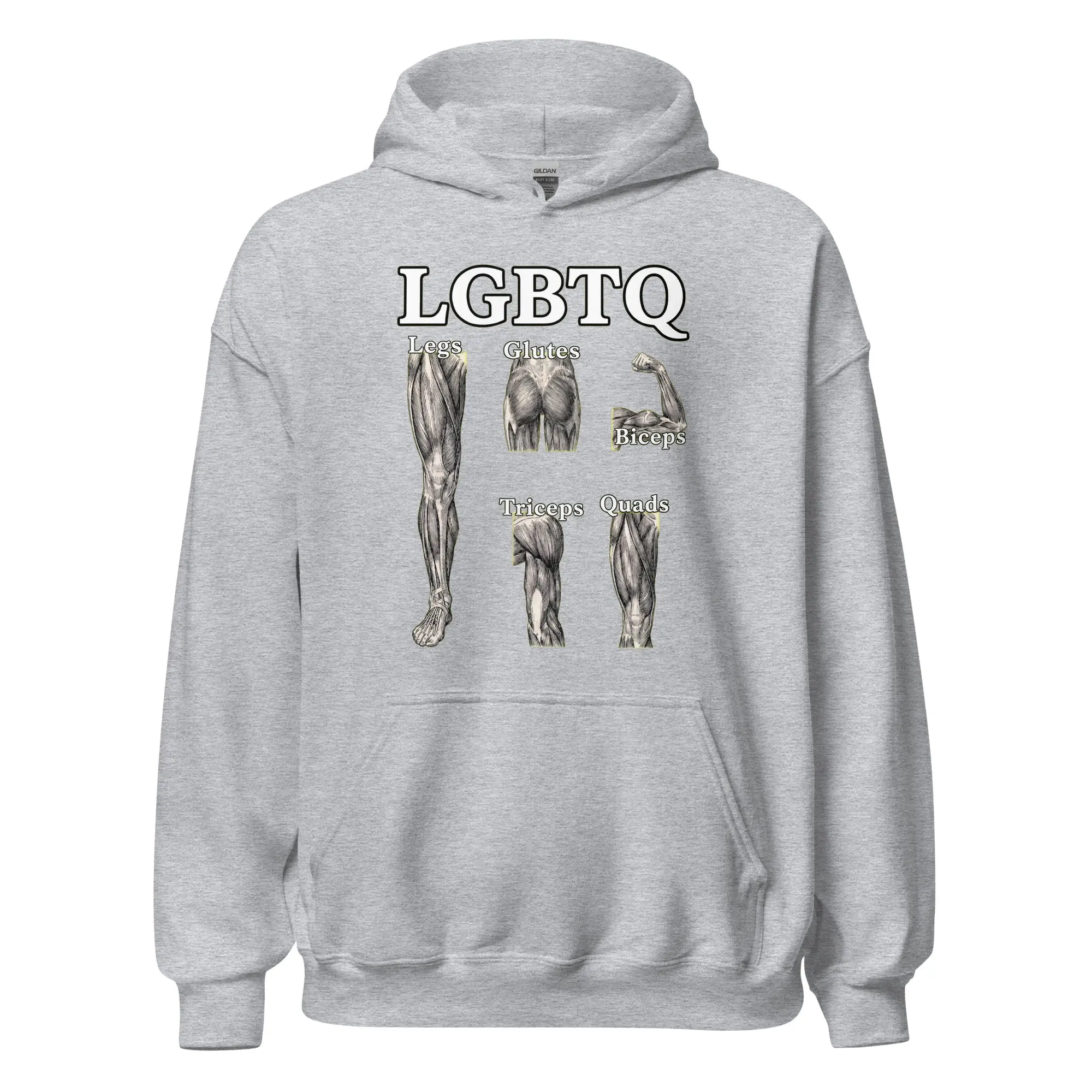 LGBTQ (legs glutes biceps tricpes quads) Hoodie - Image 2