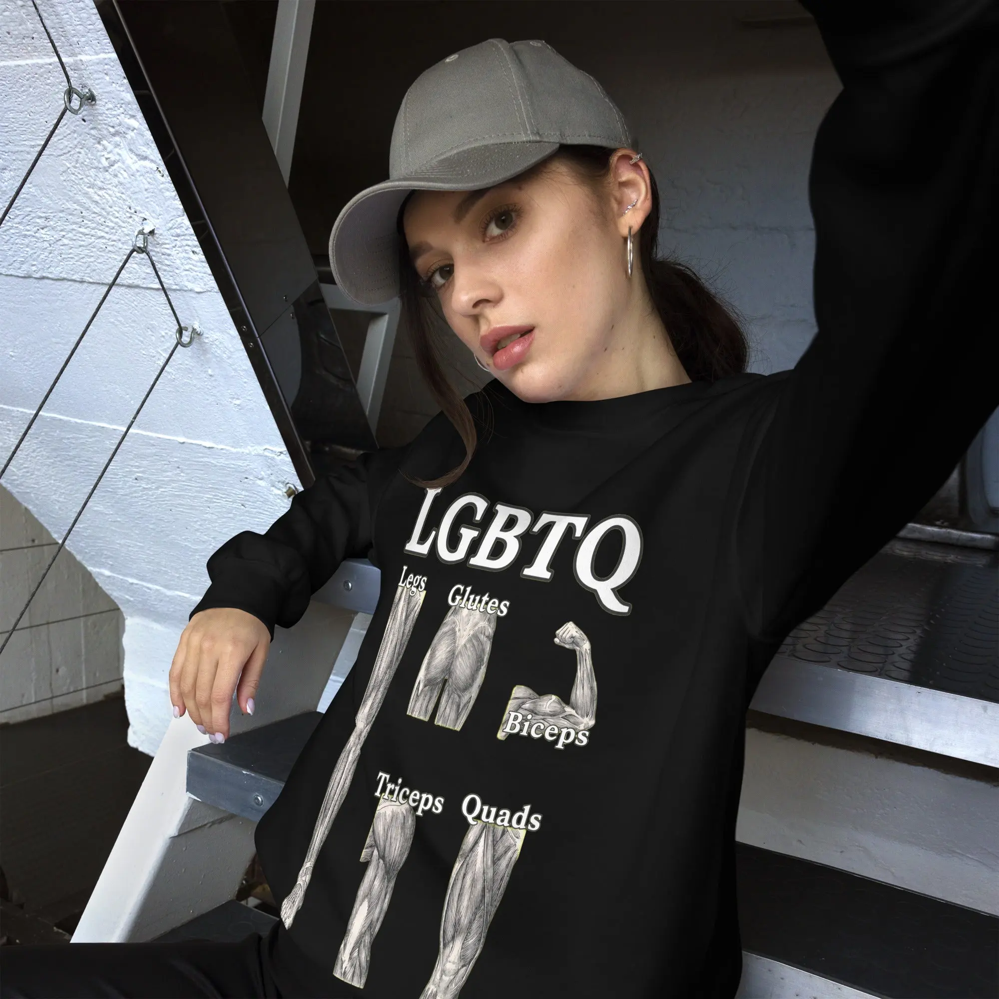 LGBTQ (legs glutes biceps tricpes quads) sweatshirt - Image 10