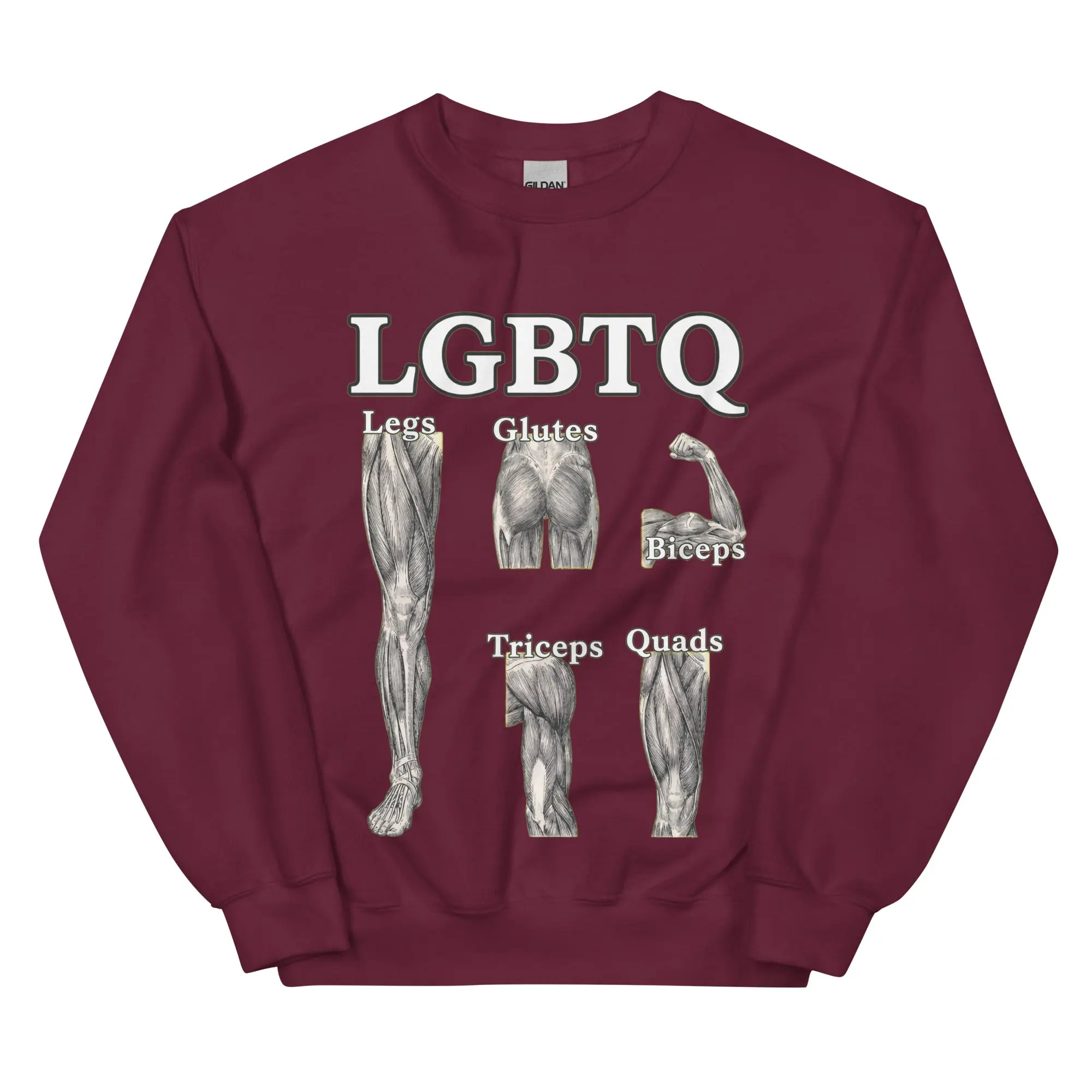 LGBTQ (legs glutes biceps tricpes quads) sweatshirt - Image 5