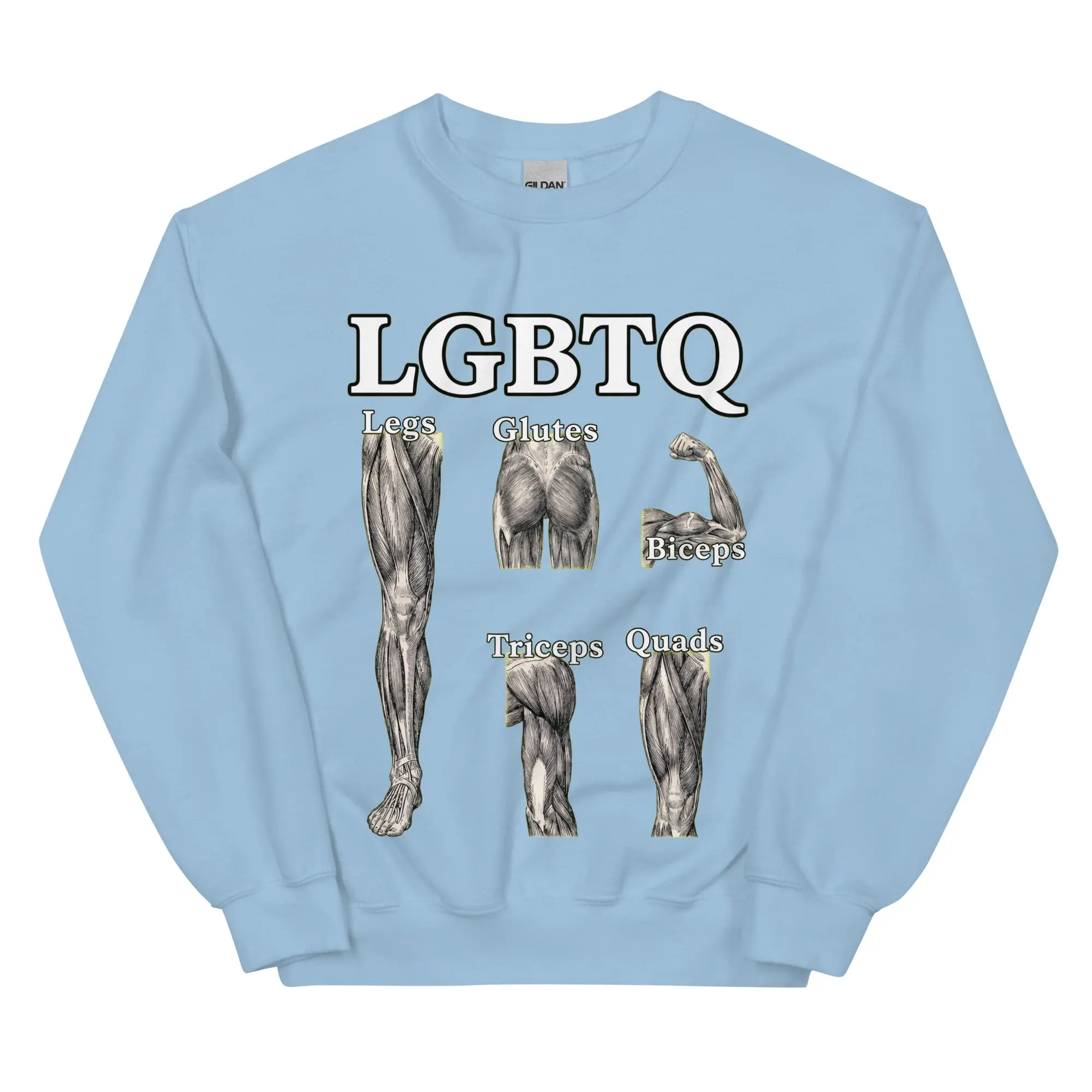 LGBTQ (legs glutes biceps tricpes quads) sweatshirt - Image 6