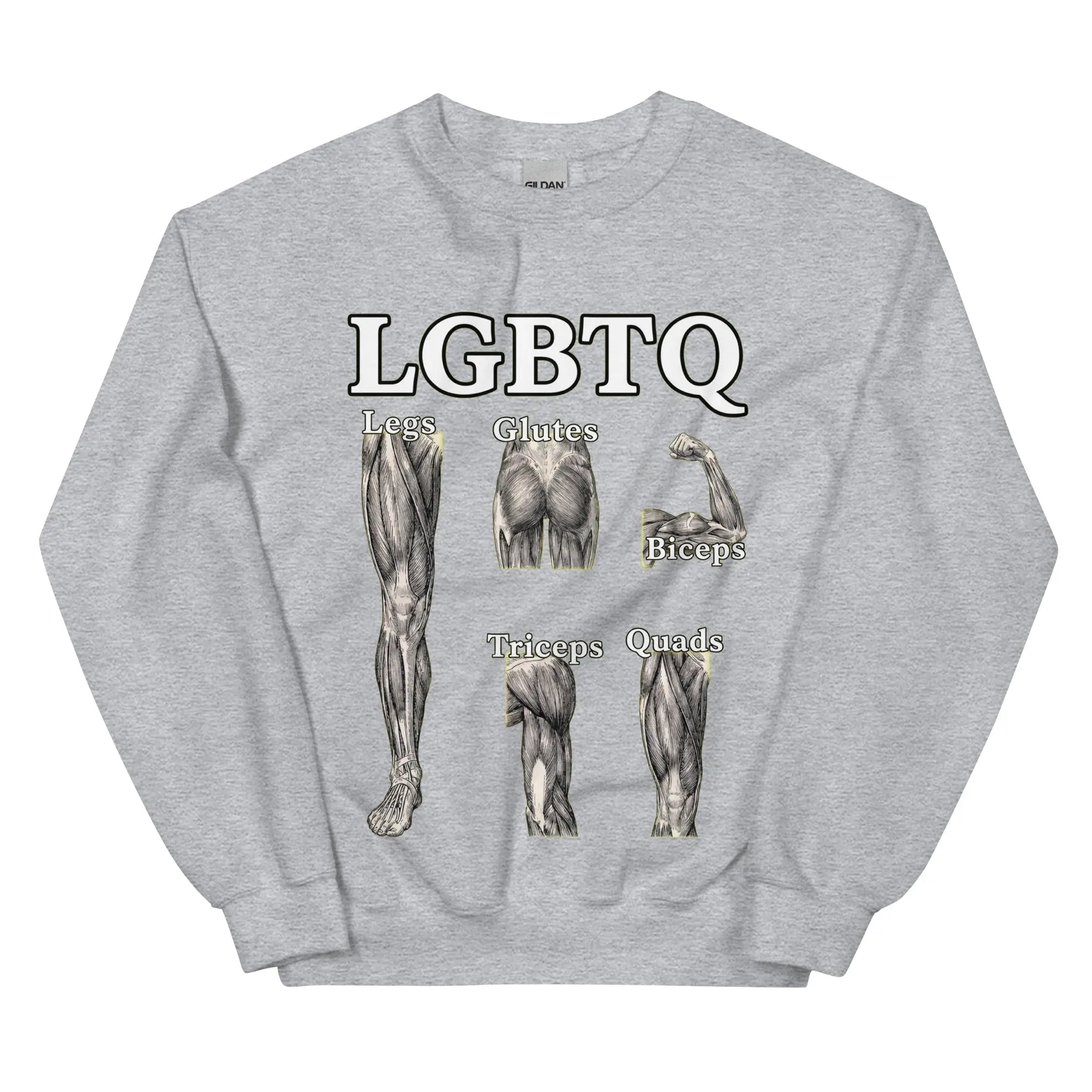 LGBTQ (legs glutes biceps tricpes quads) sweatshirt - Image 7