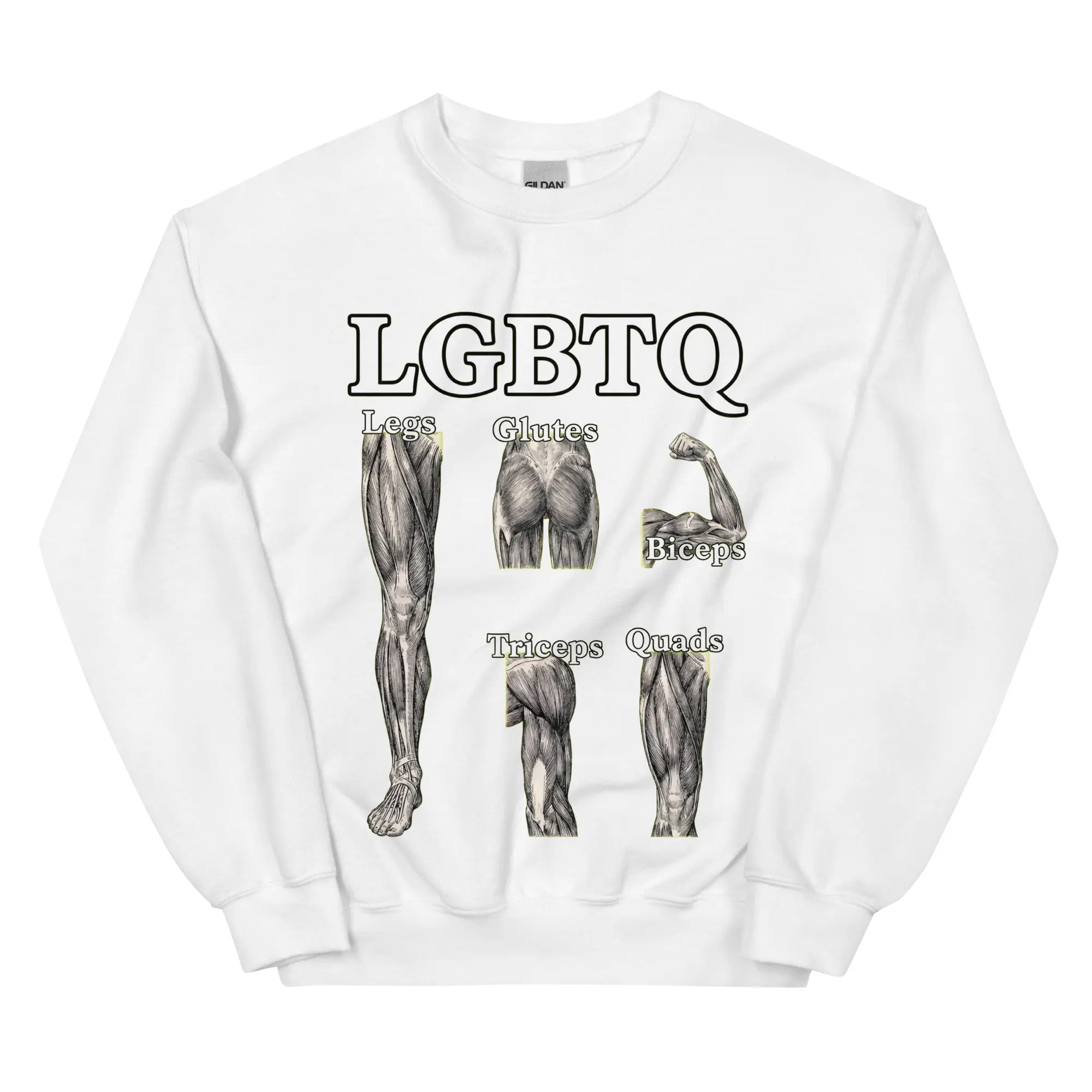 LGBTQ (legs glutes biceps tricpes quads) sweatshirt - Image 9