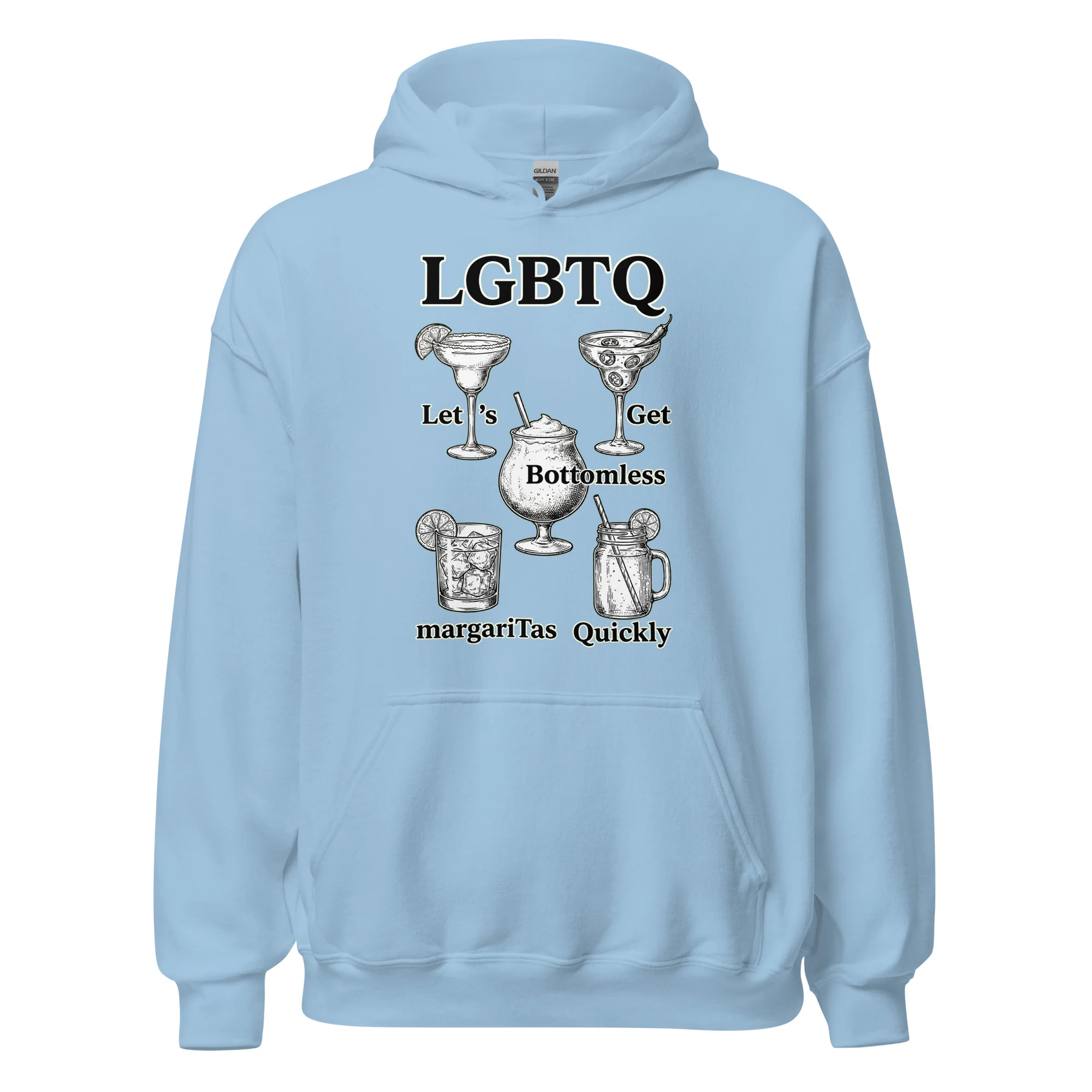 LGBTQ - lets get bottomless margaritas quickly Hoodie - Image 5