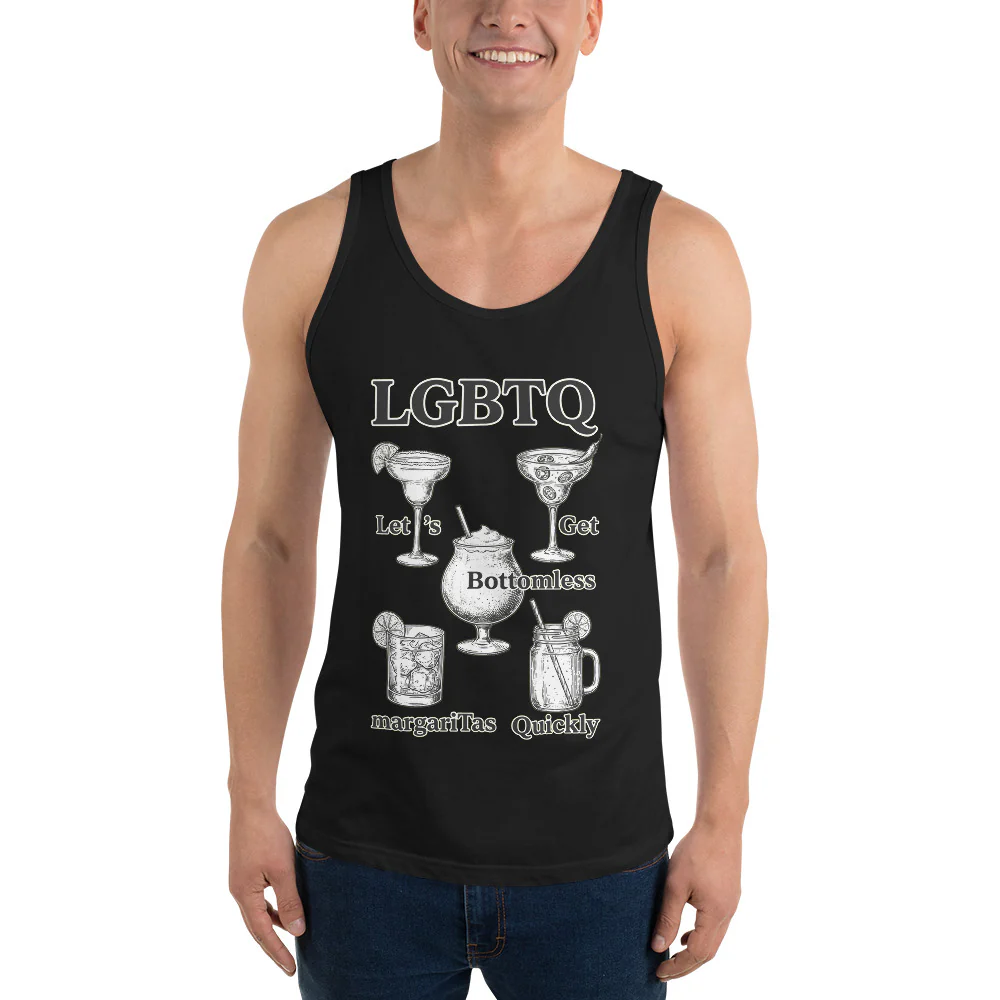 LGBTQ - lets get bottomless margaritas quickly Tank Top - Image 4