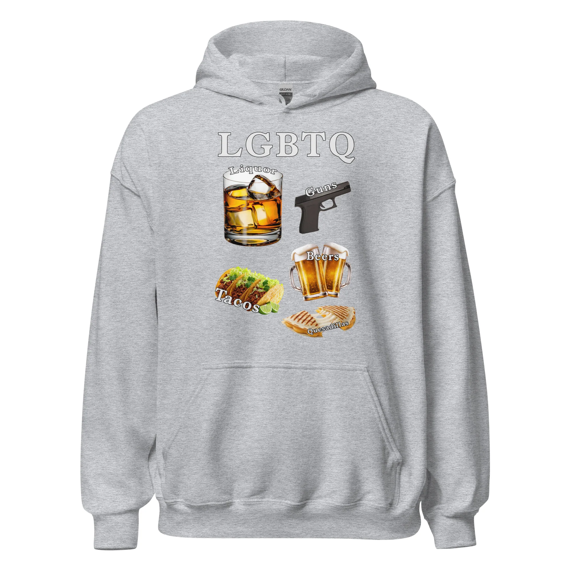 LGBTQ (liquor, guns, beers, tacos, quesadillas) Hoodie - Image 2