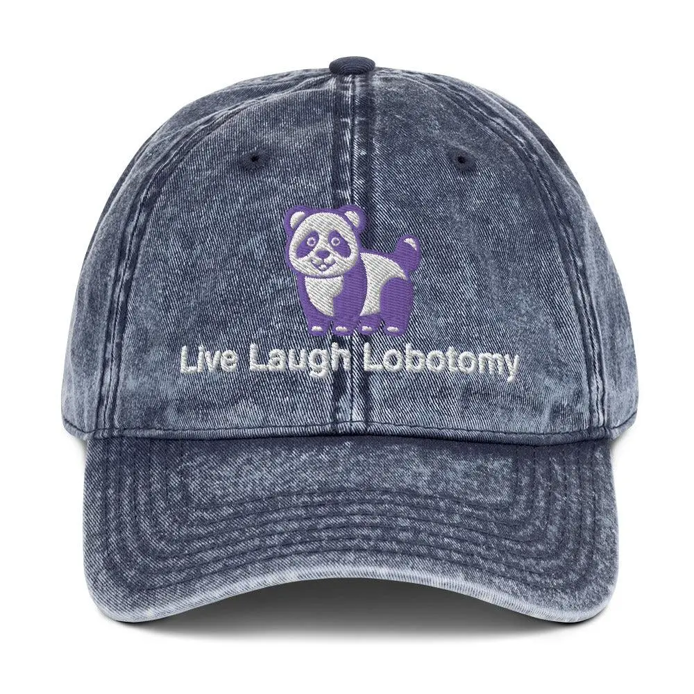 Live Laugh Lobotomy Vintage Cotton Twill Cap - Image 7