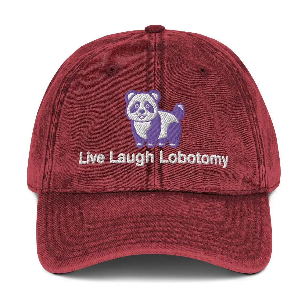 Live Laugh Lobotomy Vintage Cotton Twill Cap - Image 8