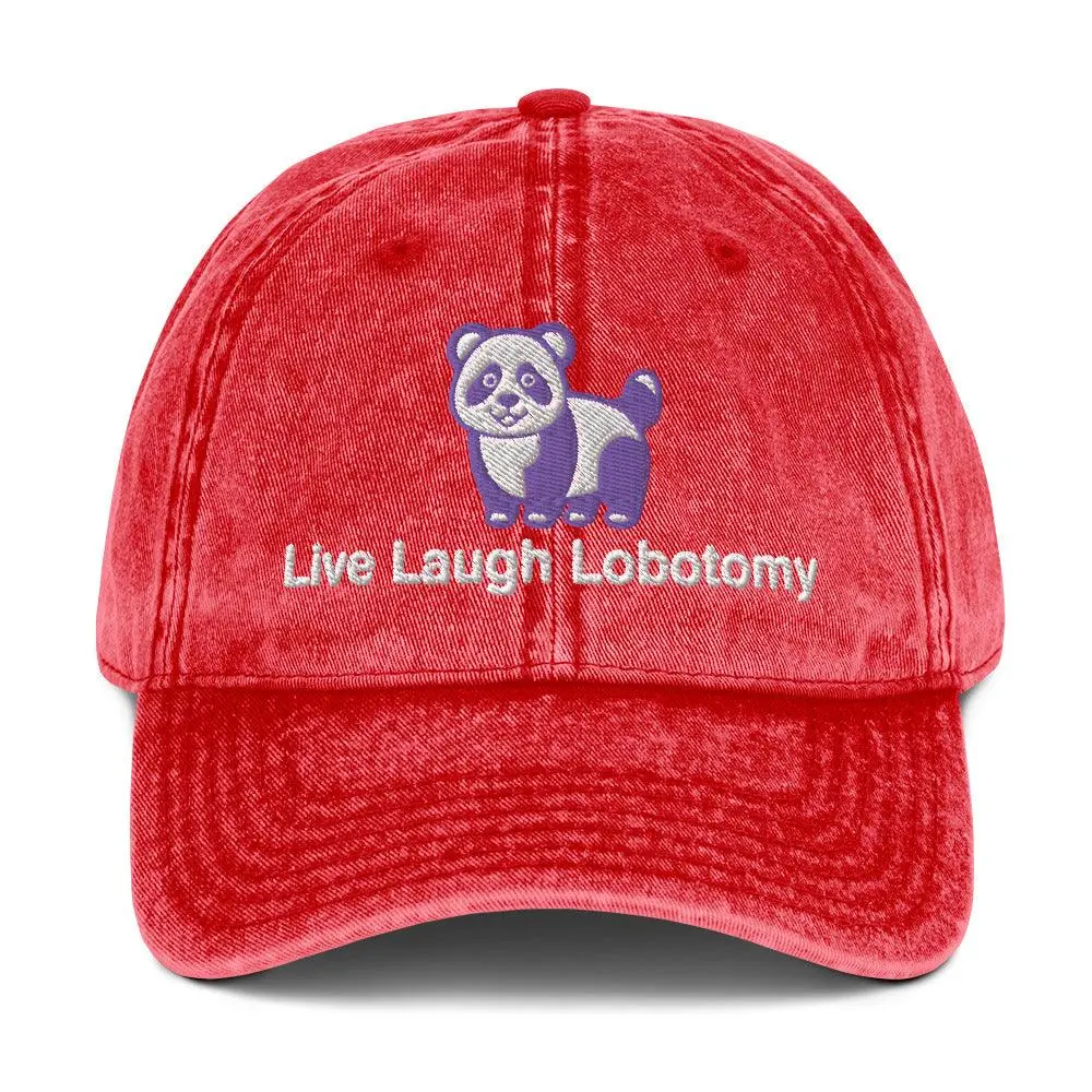 Live Laugh Lobotomy Vintage Cotton Twill Cap - Image 9