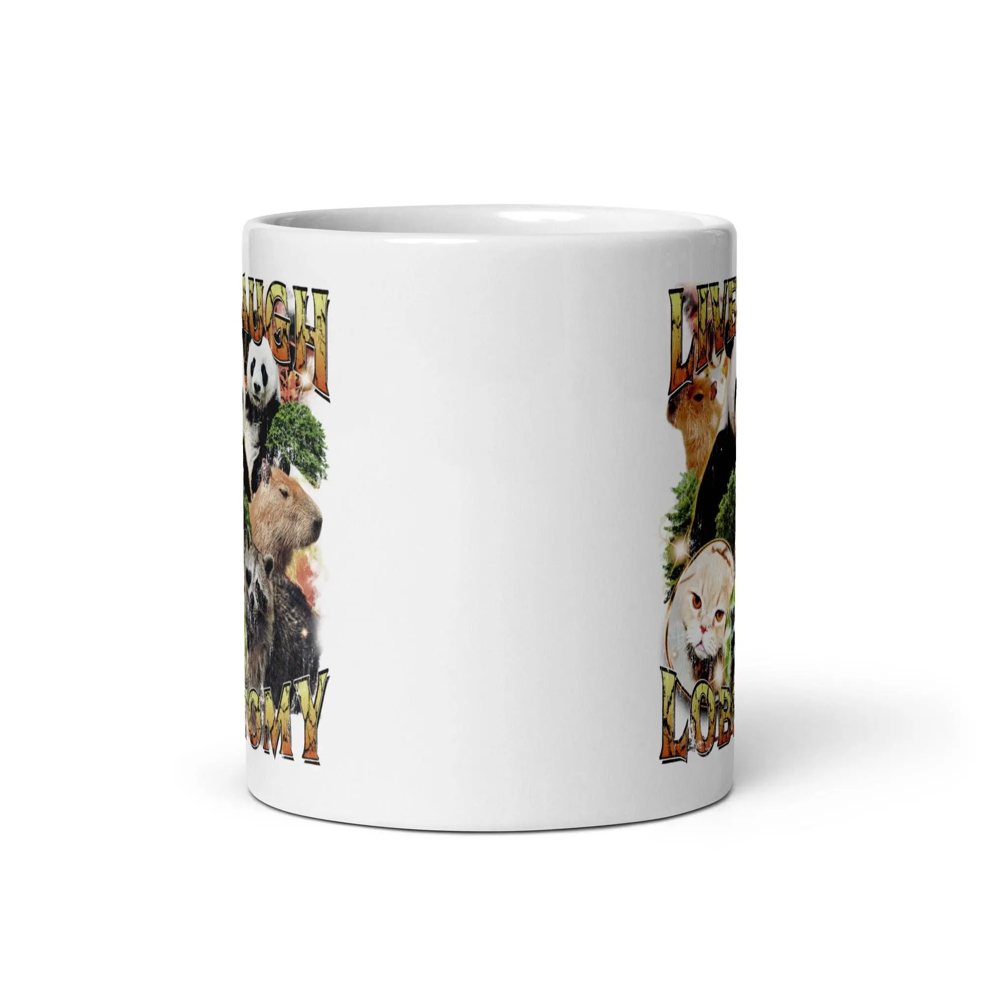 Live Laugh Lobotomy White glossy mug - Image 5