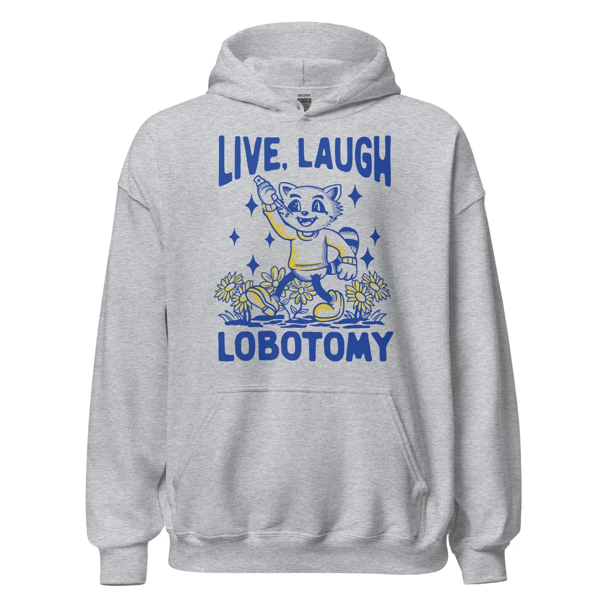 Live Laugh Lobotomy White Hoodie - Image 2