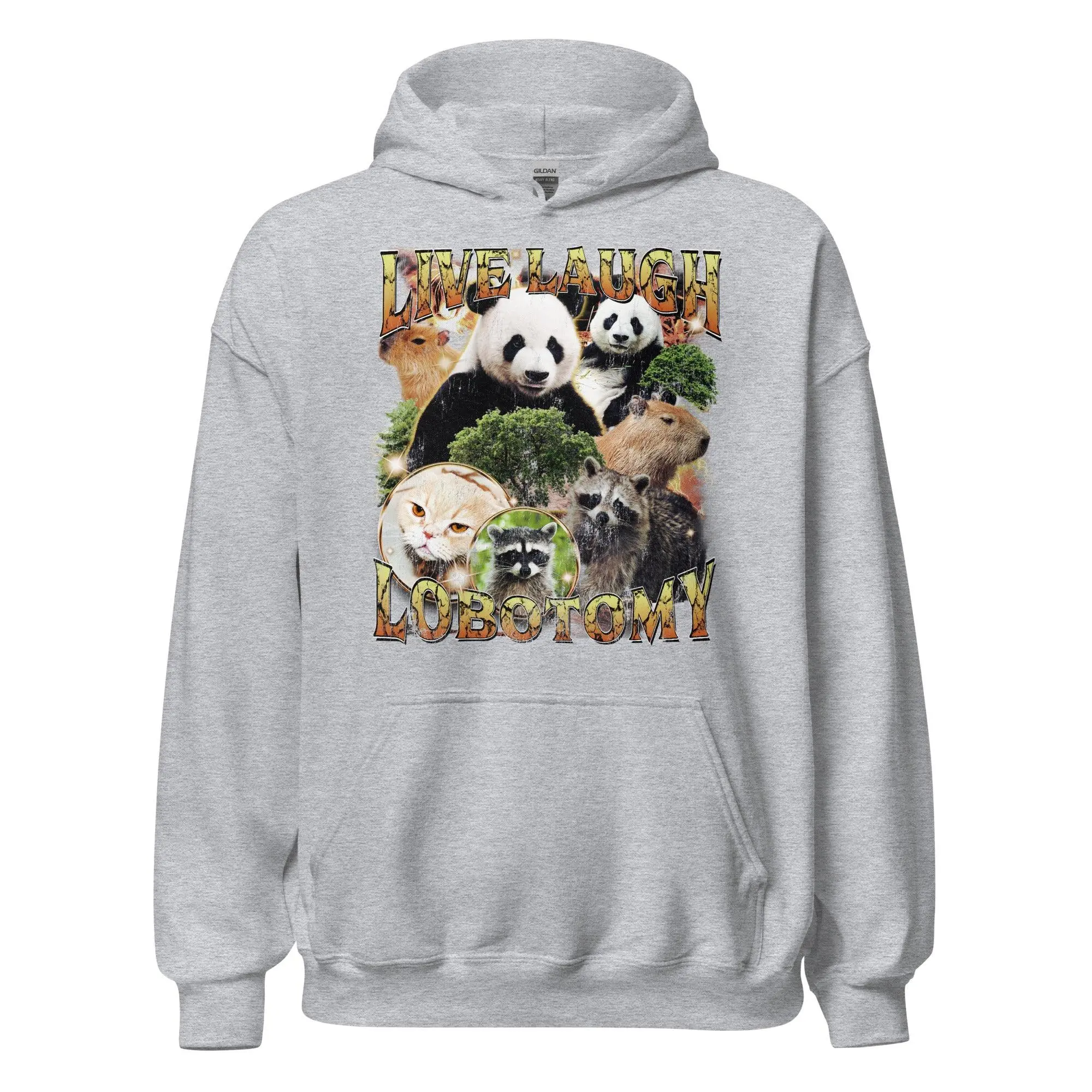 Live Laugh Lobotomy Vintage Design Hoodie - Image 2