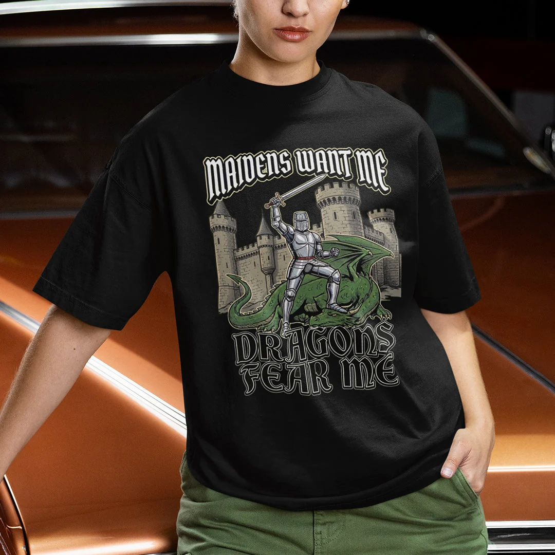 Maidens want me dragons fear me T-Shirt - Image 7