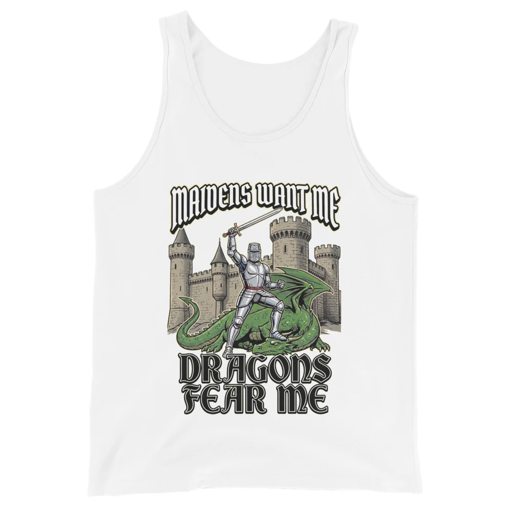 Maidens want me dragons fear me Tank Top - Image 2