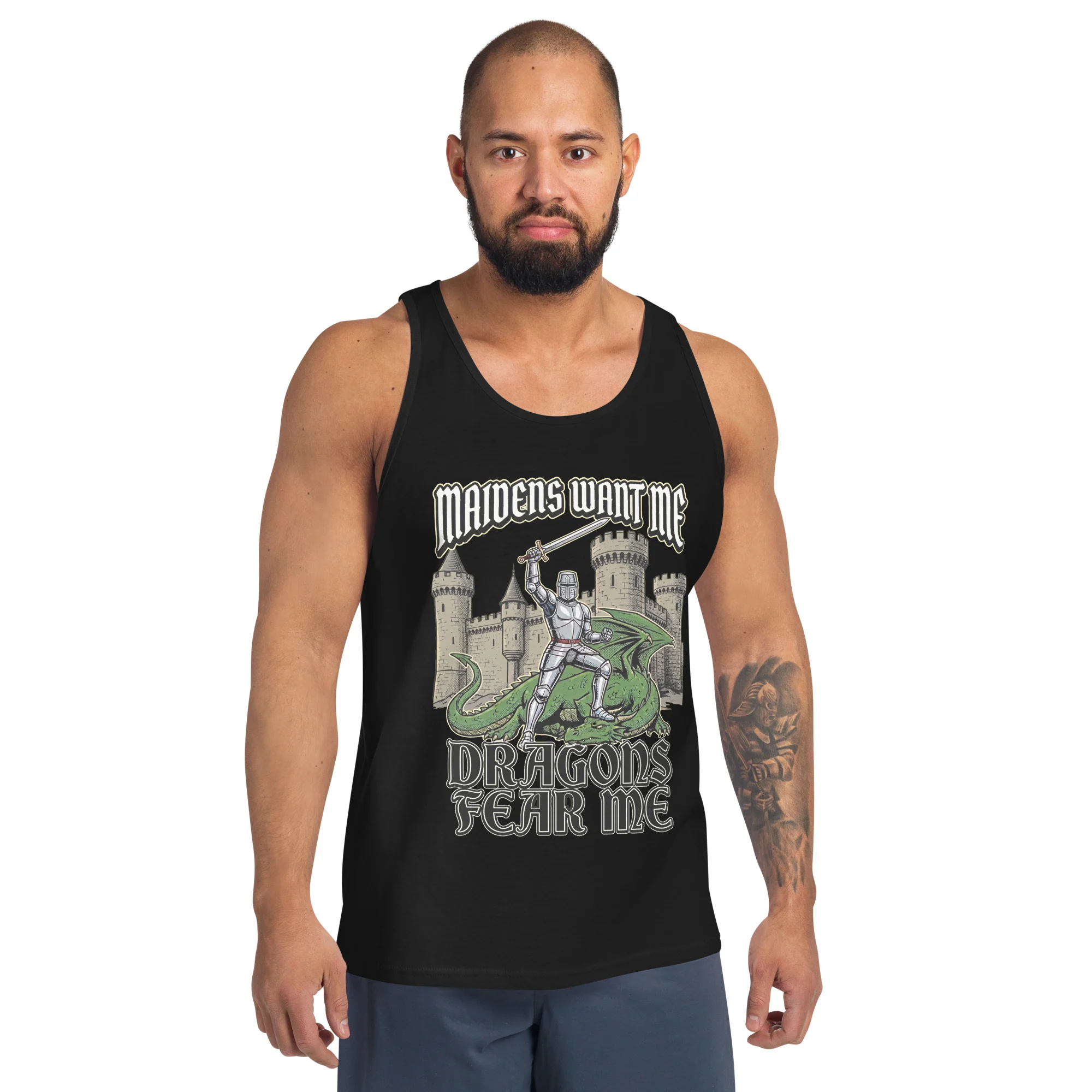 Maidens want me dragons fear me Tank Top - Image 4