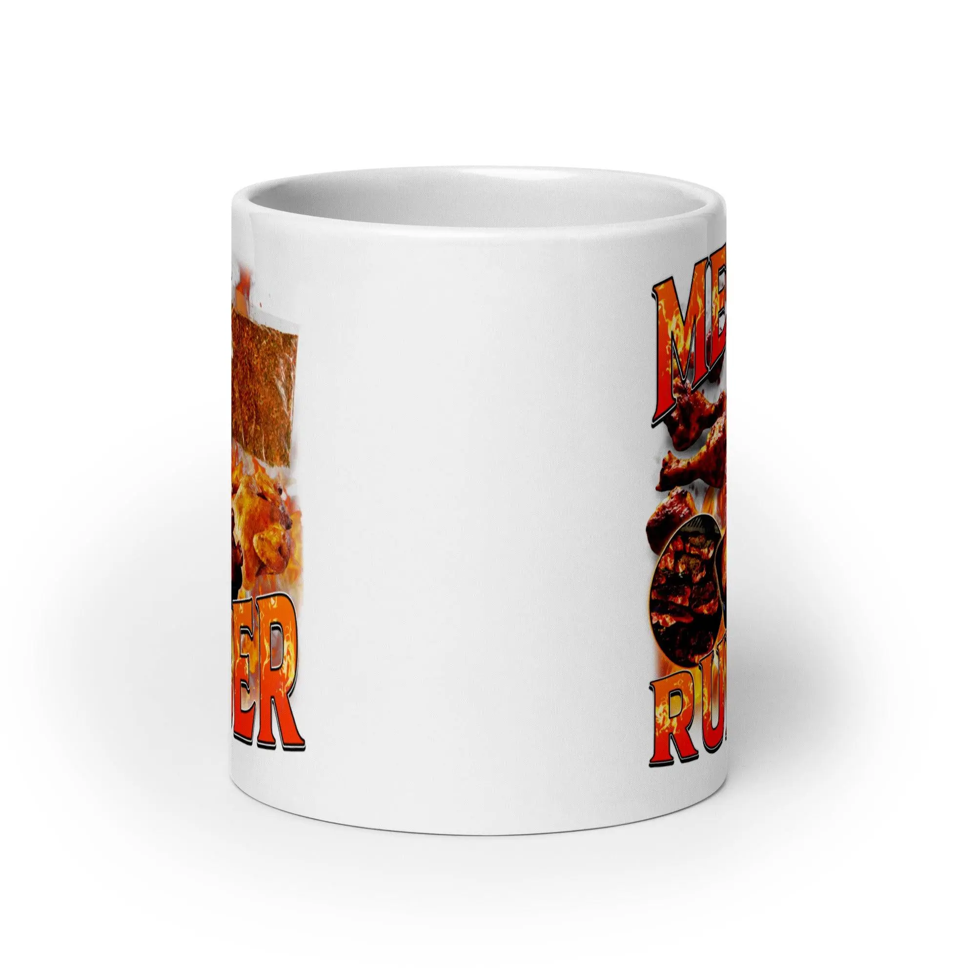 Meat Rubber White glossy mug - Image 10