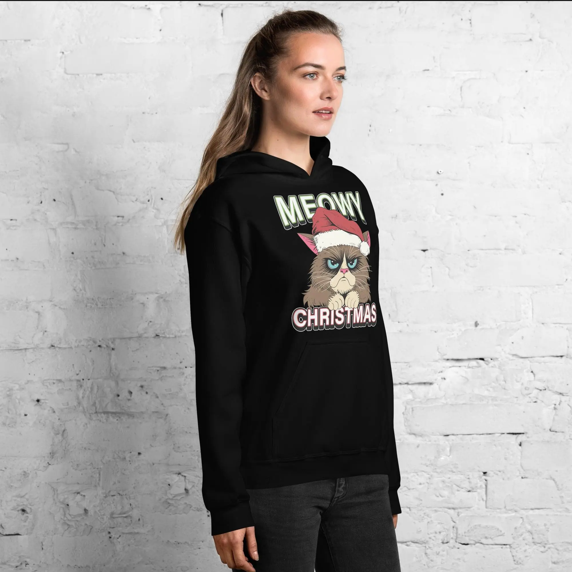 Meowy Christmas Hoodie - Image 8