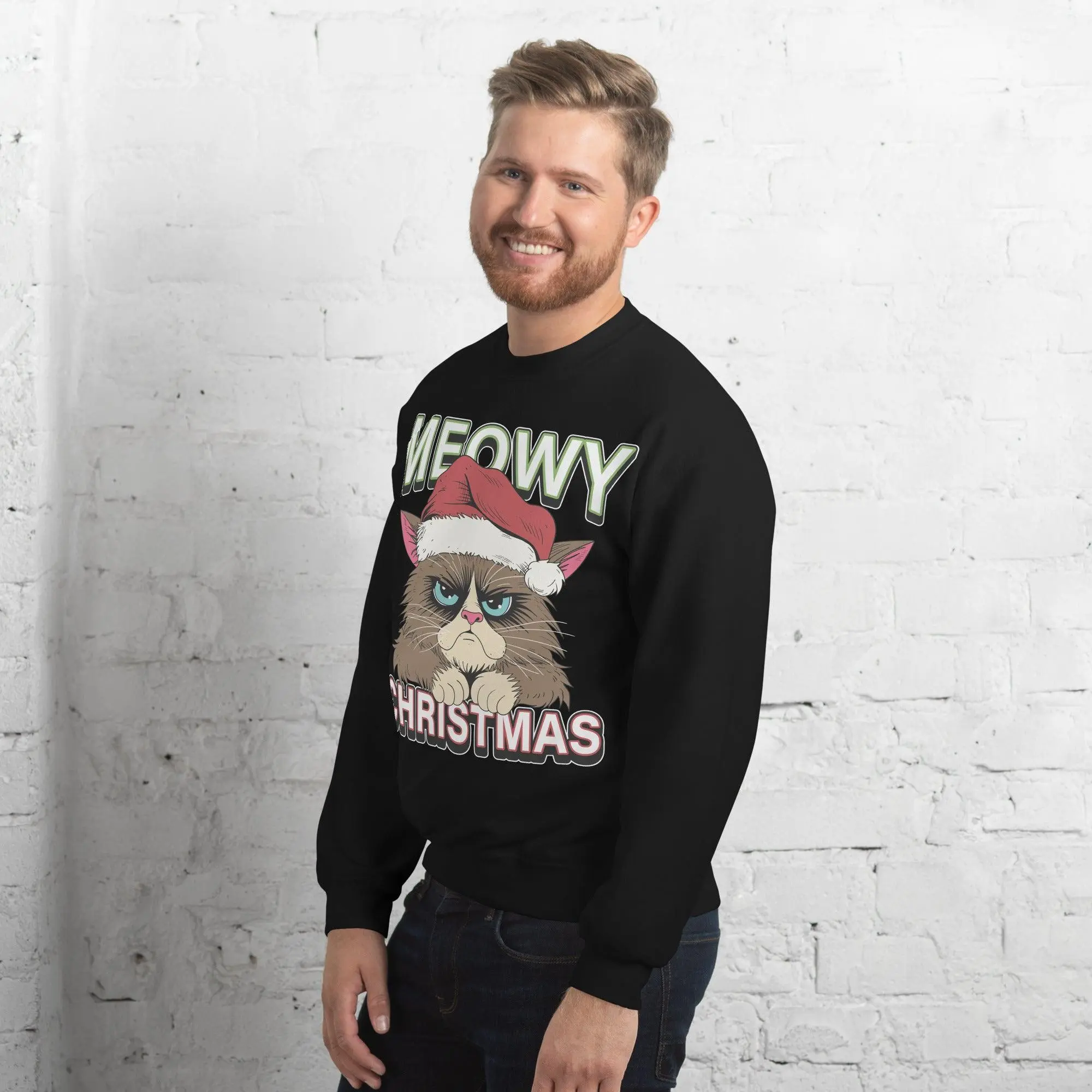 Meowy Christmas sweatshirt - Image 10