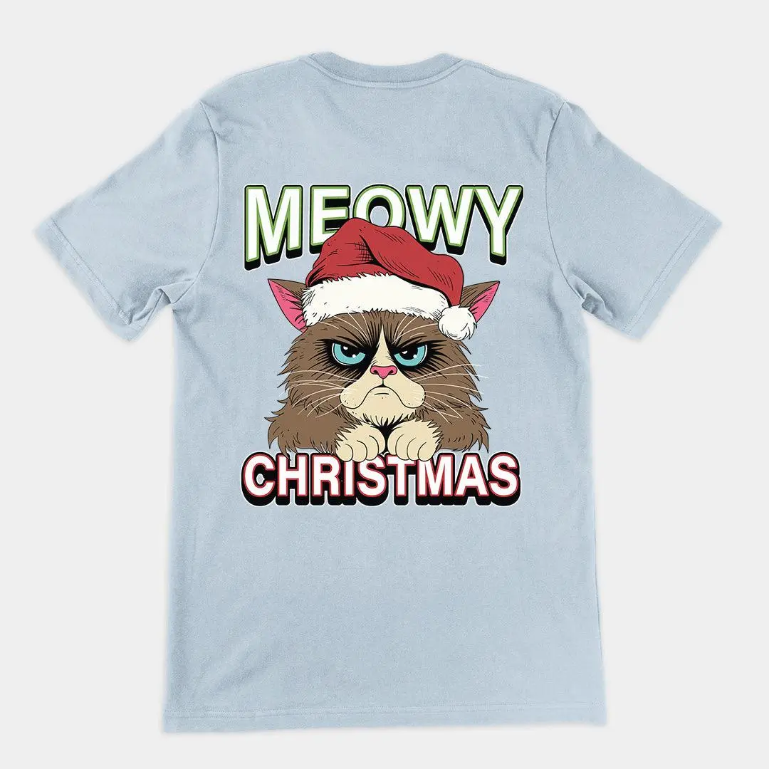 Meowy Christmas t-shirt (backprint) - Image 4
