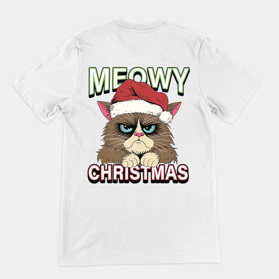 Meowy Christmas t-shirt (backprint) - Image 6