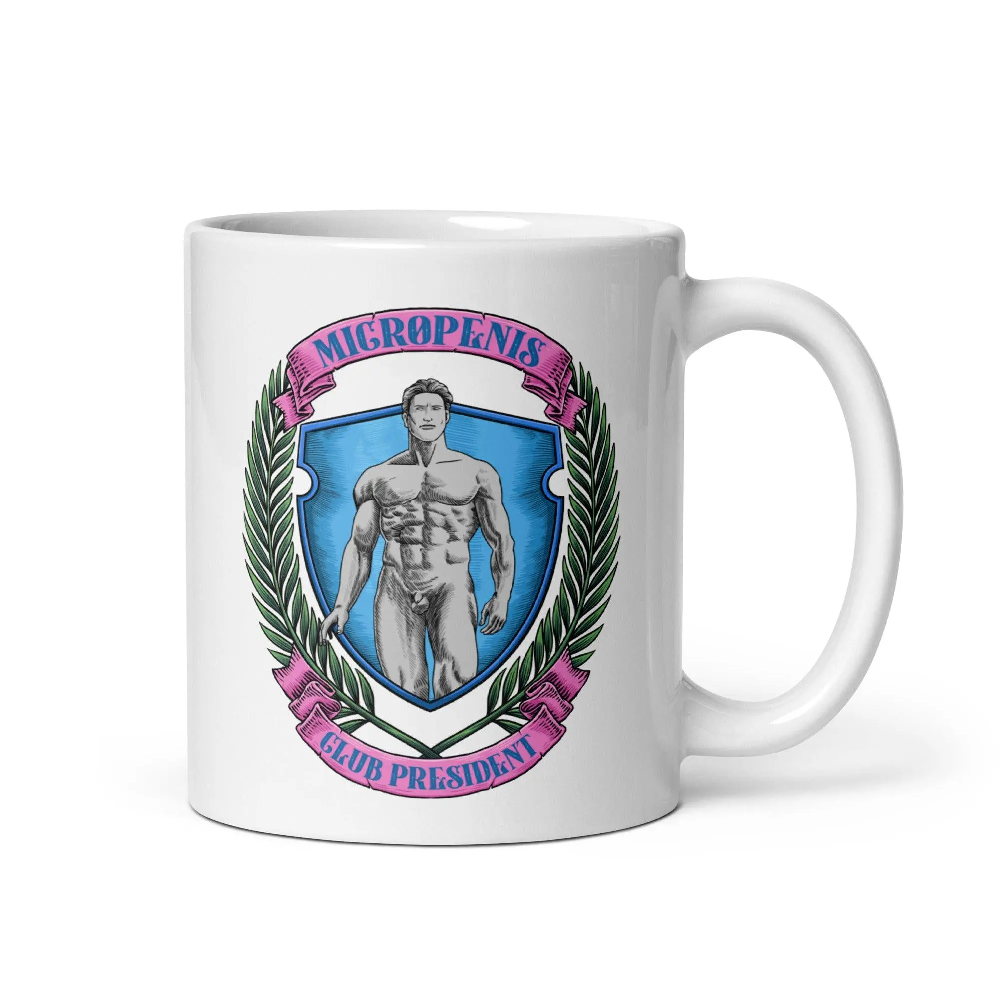 Micro Penis Club President White glossy mug - Image 2