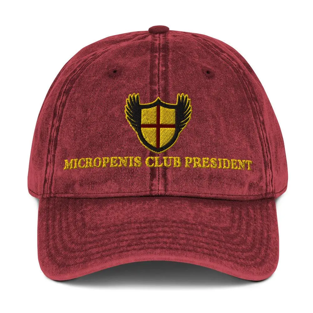 Micropenis Club President Vintage Cotton Twill Cap - Image 8