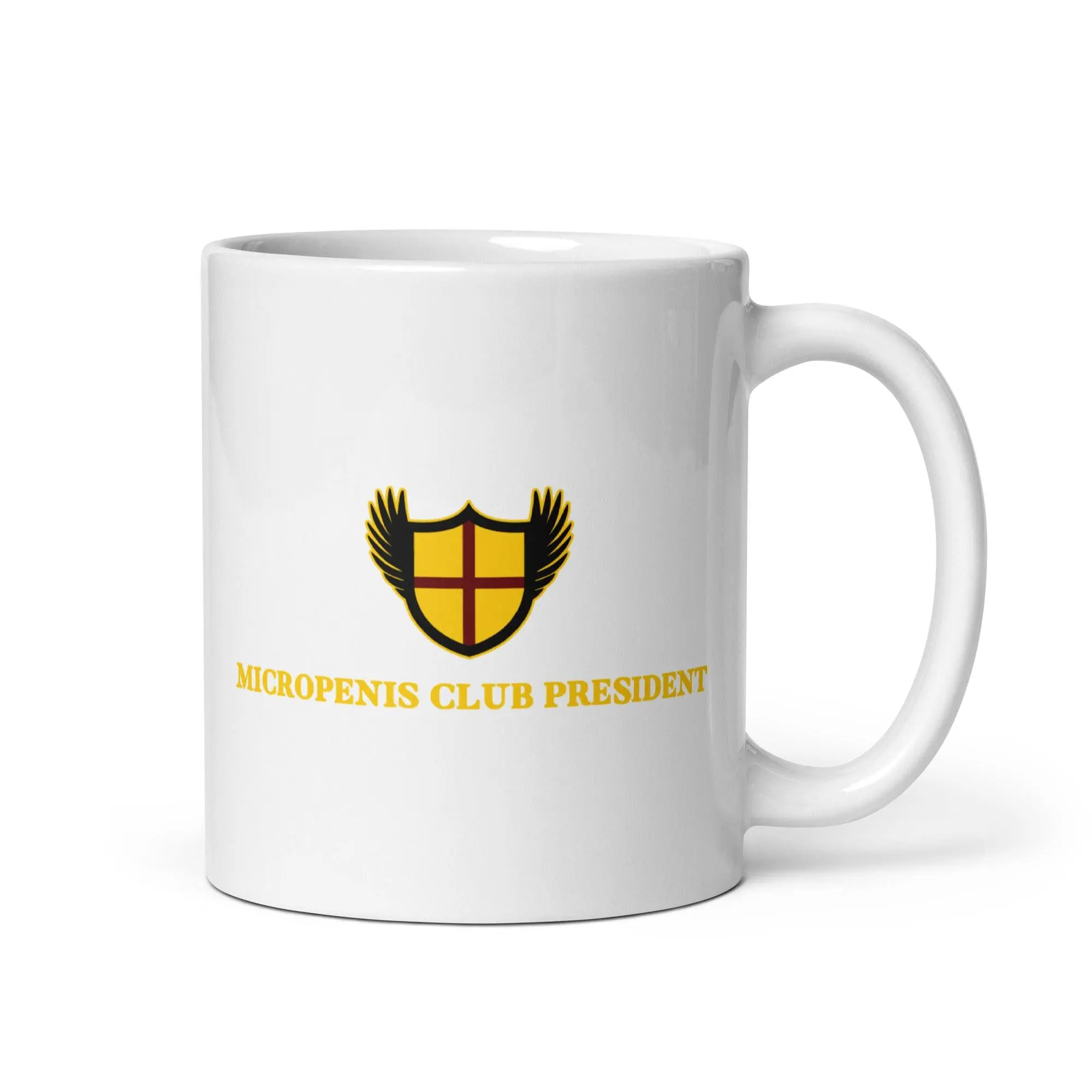 Micropenis Club President White glossy mug - Image 2