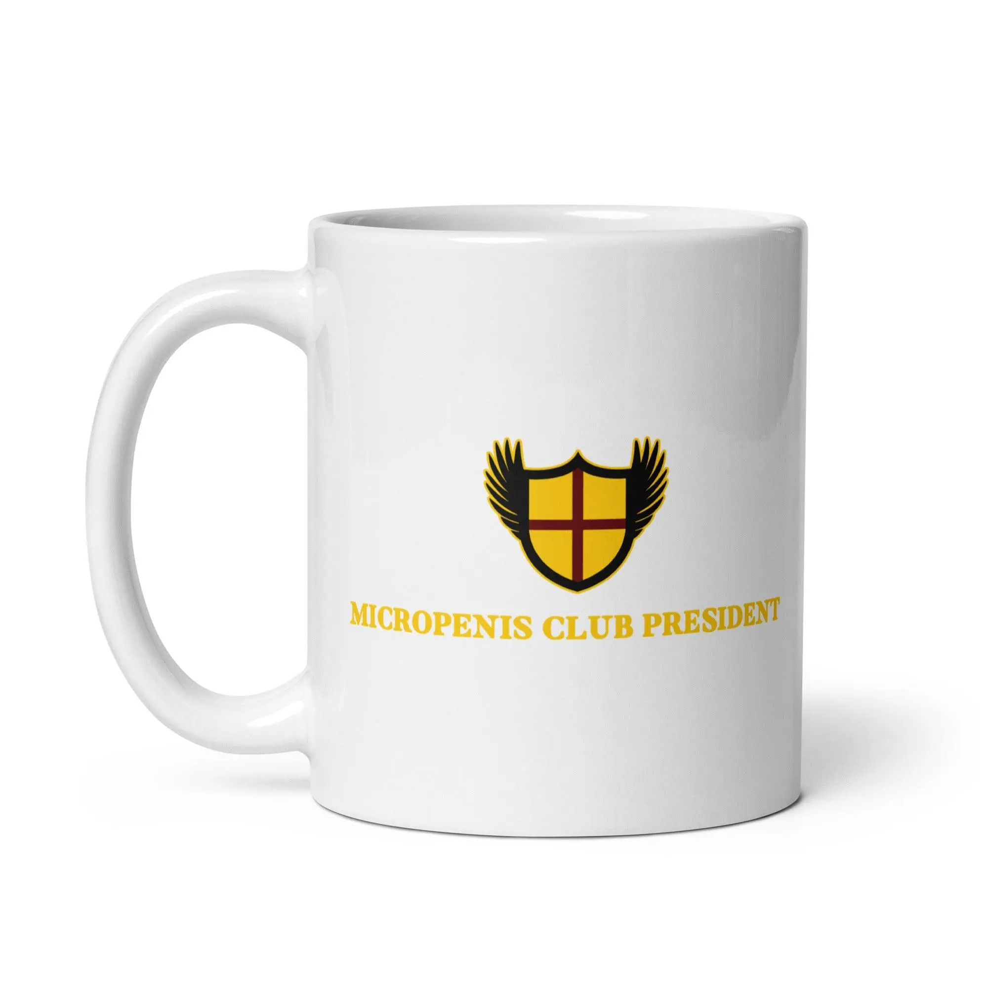 Micropenis Club President White glossy mug - Image 3