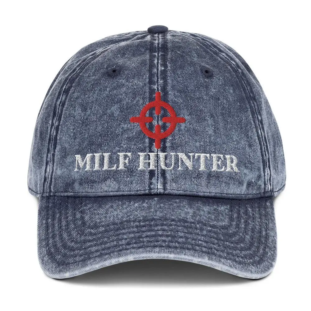 Milf Hunter Vintage Cotton Twill Cap - Image 7