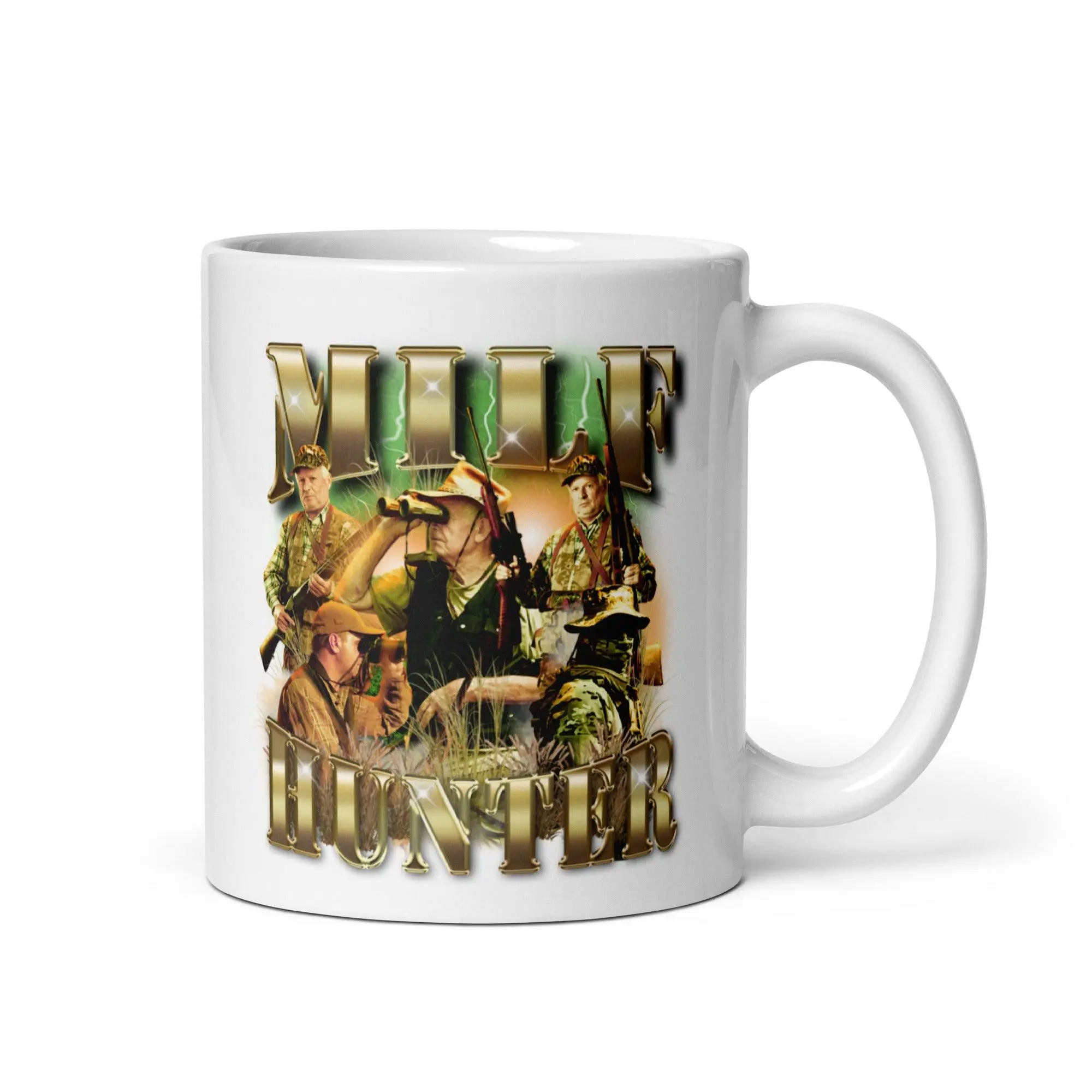 Milf Hunter White glossy mug - Image 2
