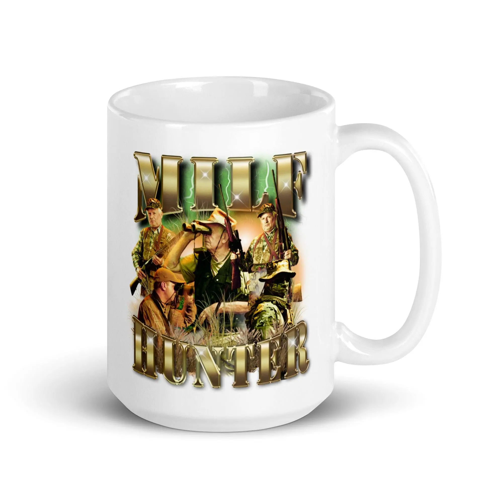 Milf Hunter White glossy mug - Image 6