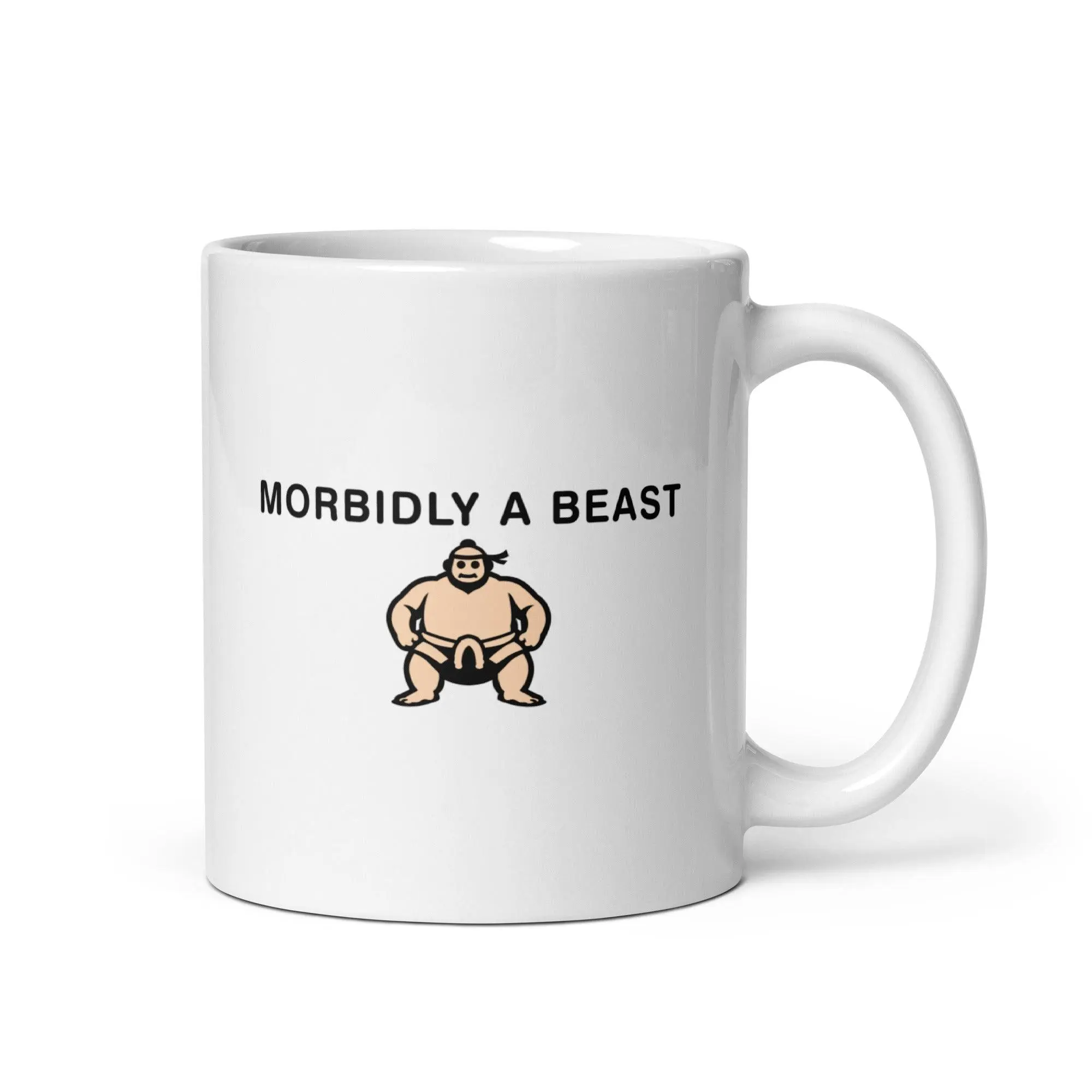 Morbidly a Beast White glossy mug - Image 2