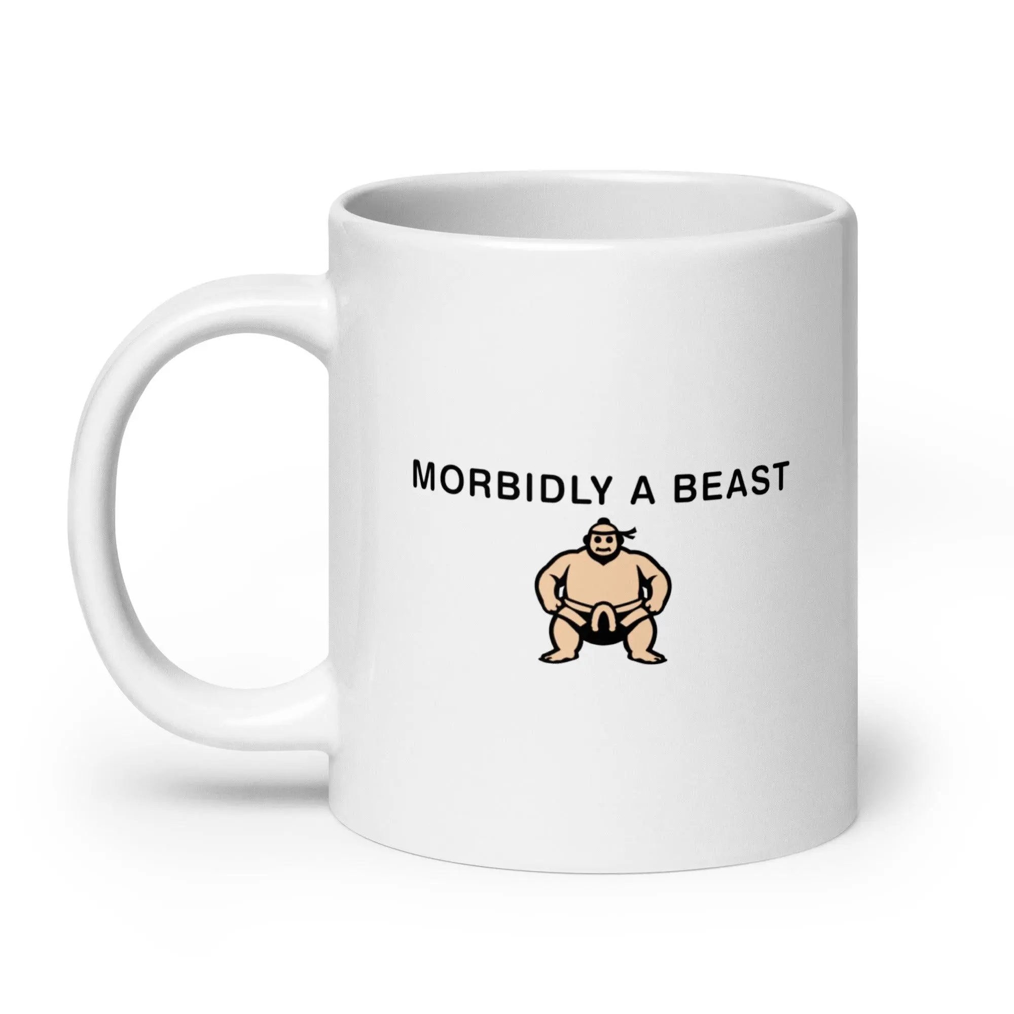 Morbidly a Beast White glossy mug - Image 9