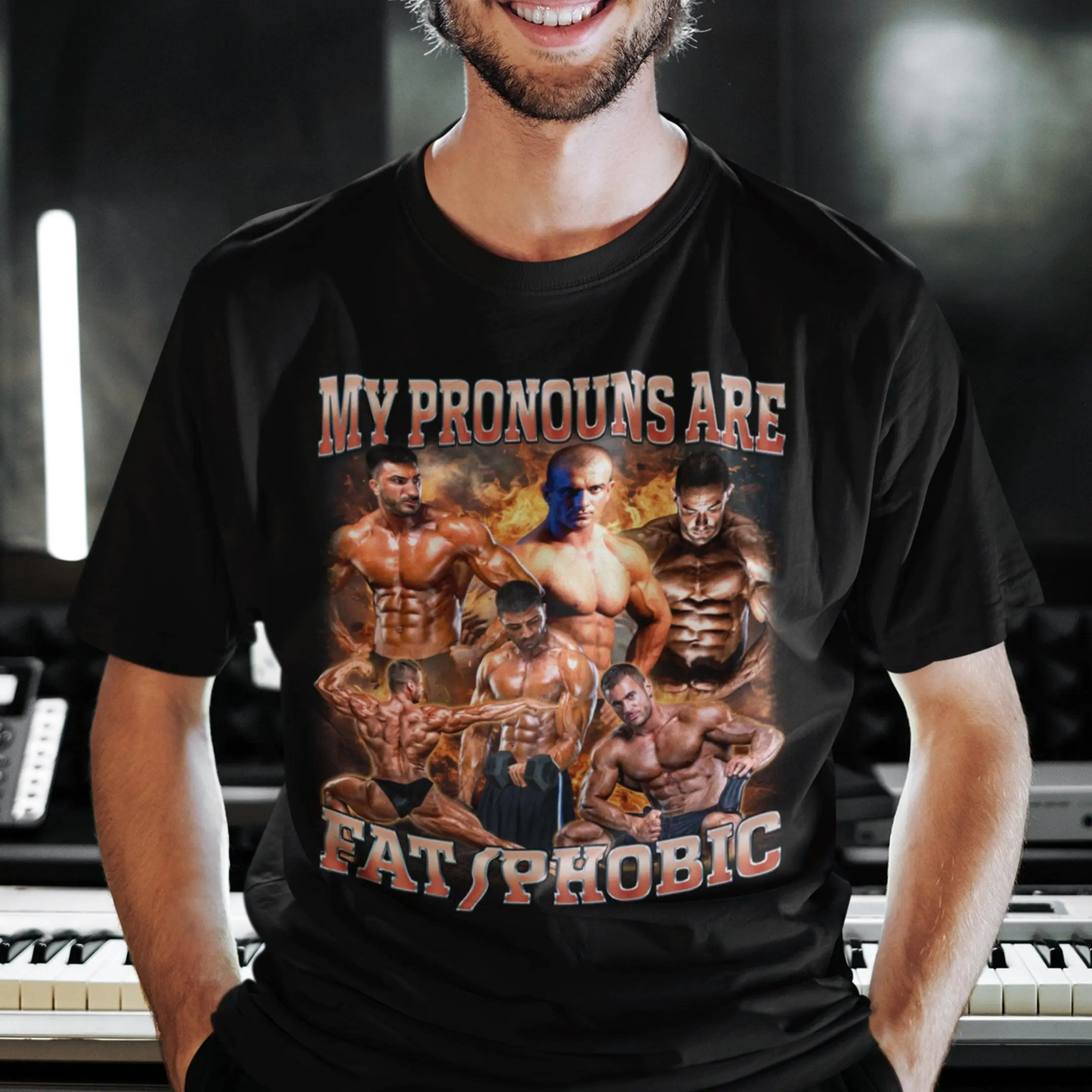 My Pronouns are Fat/Phobic T-Shirt - Image 7
