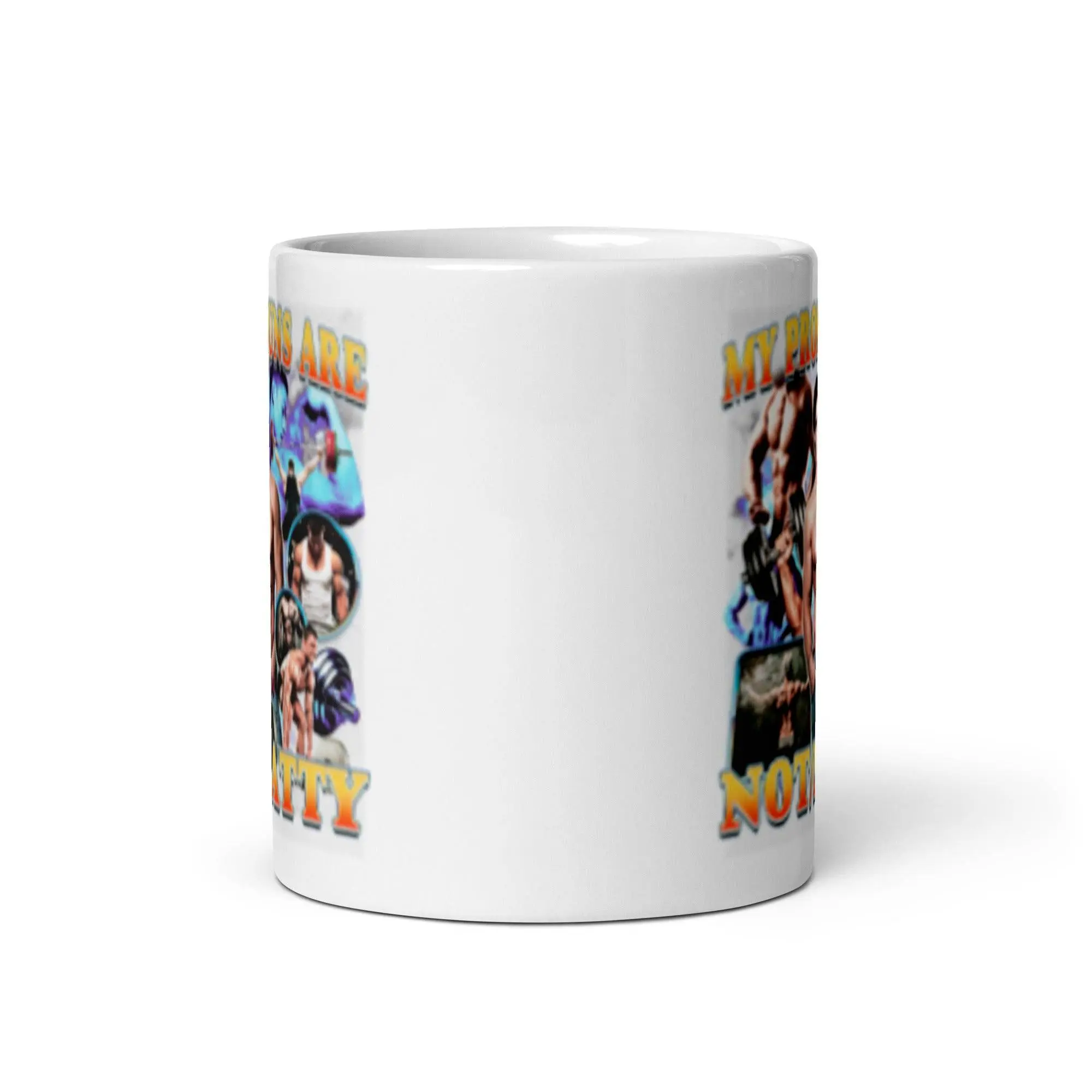 My Pronouns are Not/Natty White glossy mug - Image 8