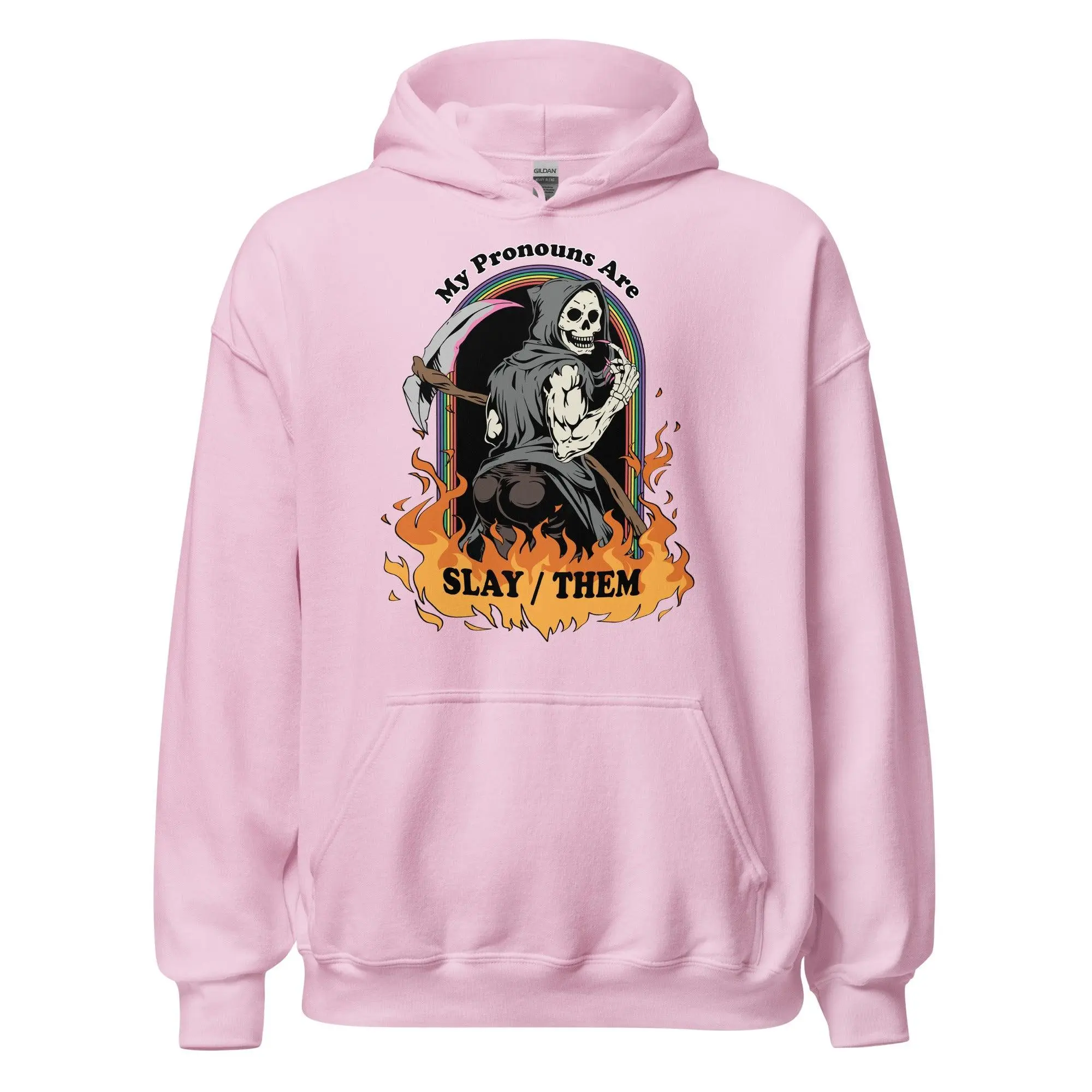 My Pronouns are Slay/Them Cartoon Hoodie - Image 6