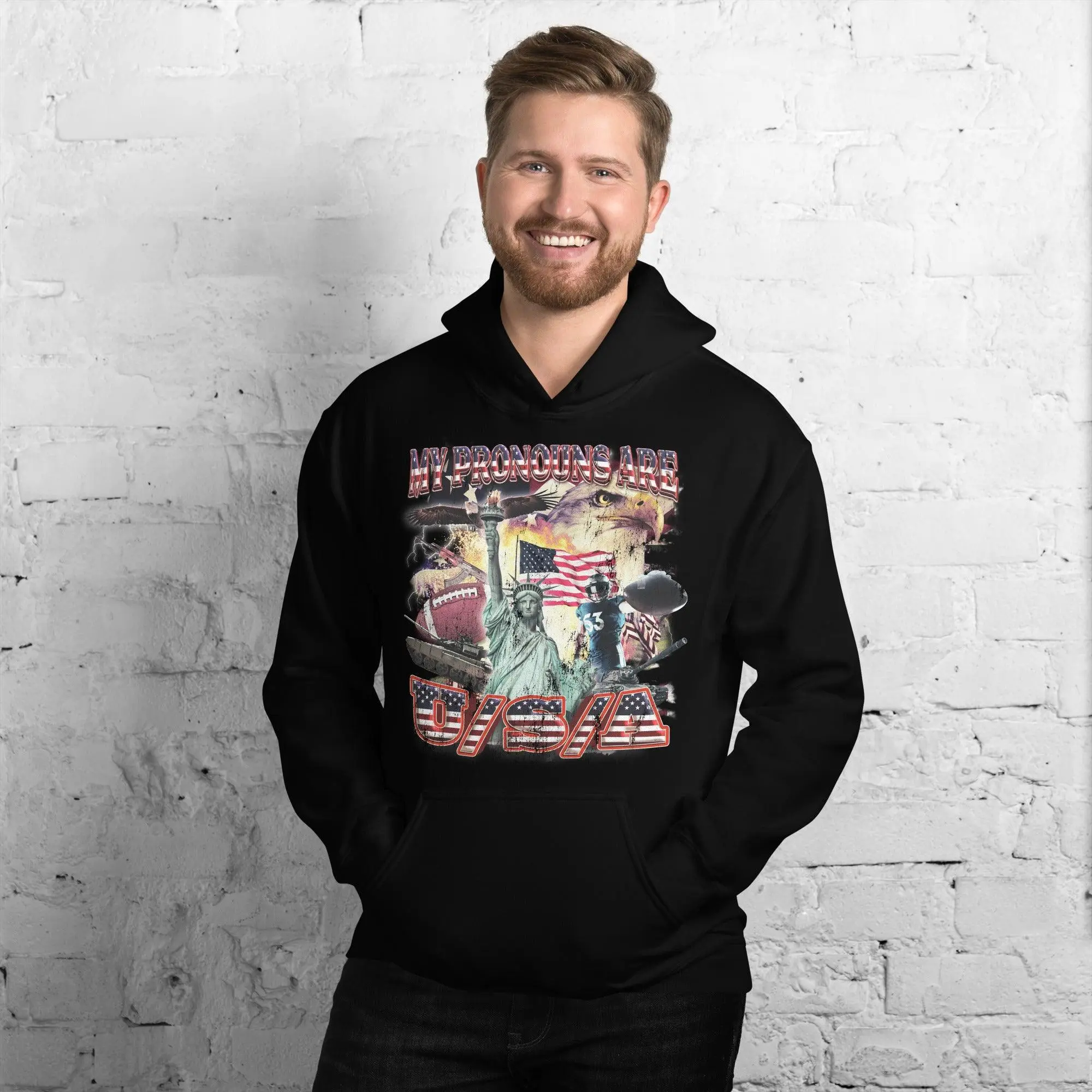 My Pronouns are U/S/A Hoodie - Image 8