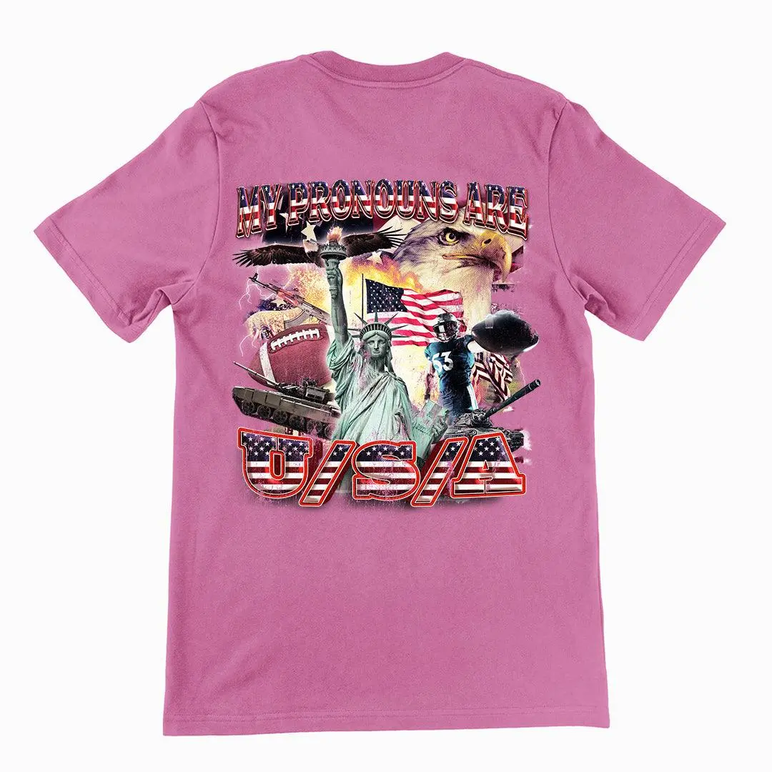 My Pronouns are USA t-shirt (backprint) - Image 2