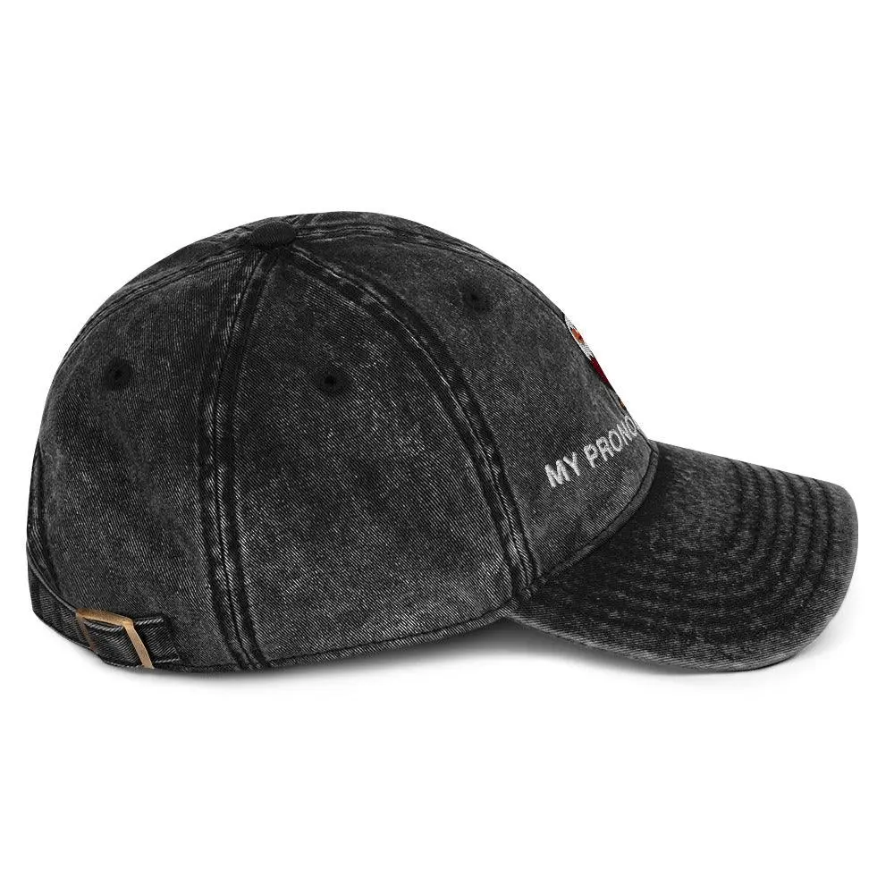 My Pronouns are USA Vintage Cotton Twill Cap - Image 6