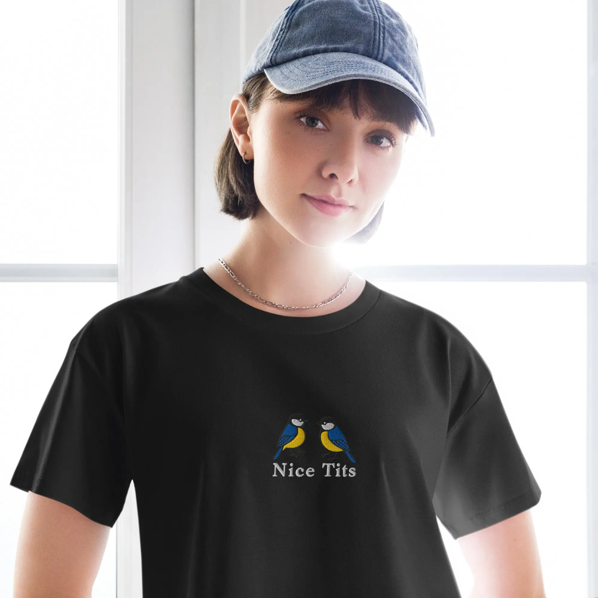 Nice Tits (embroidered) Women’s crop top - Image 6