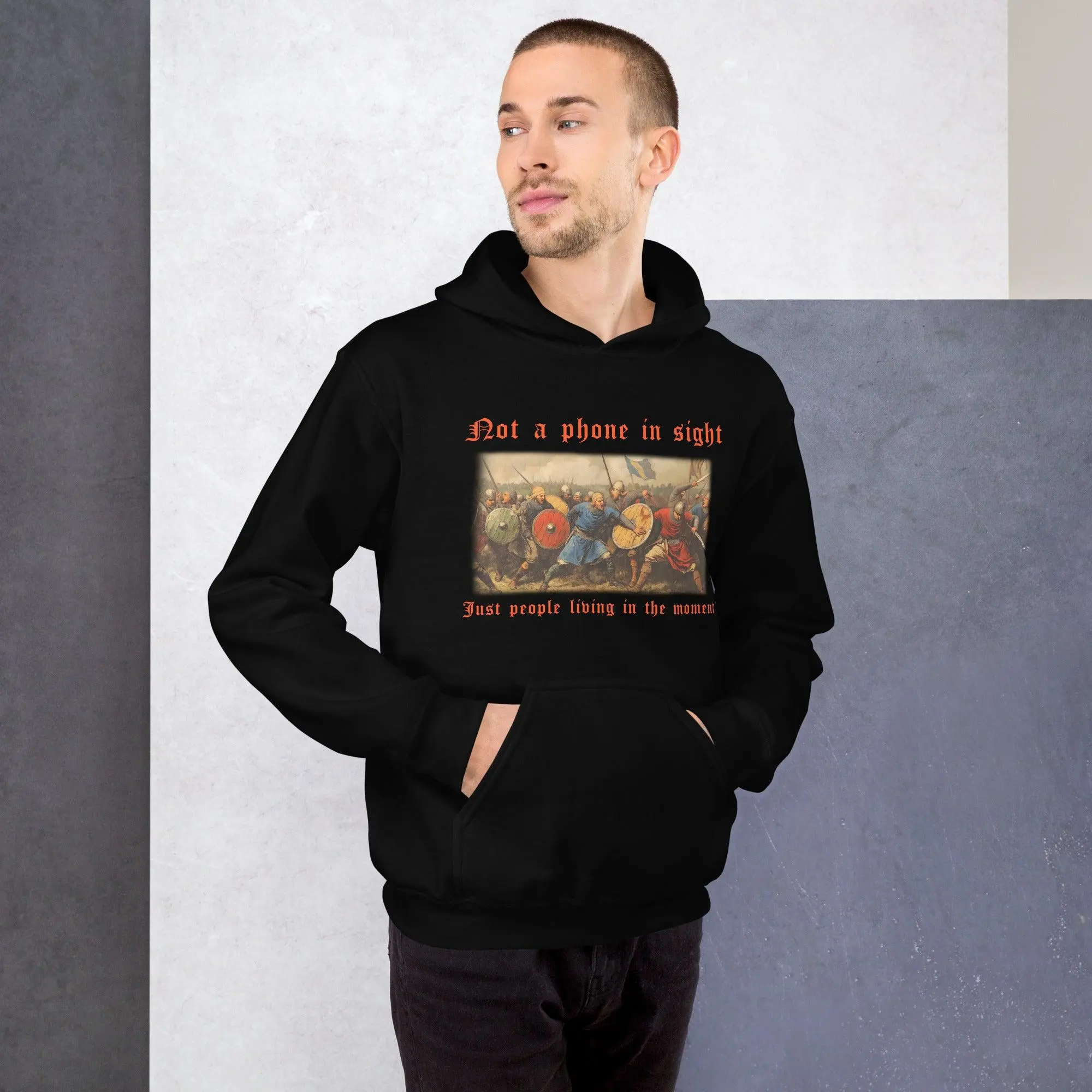 Not a phone in sight just people living in the moment Hoodie - Image 2