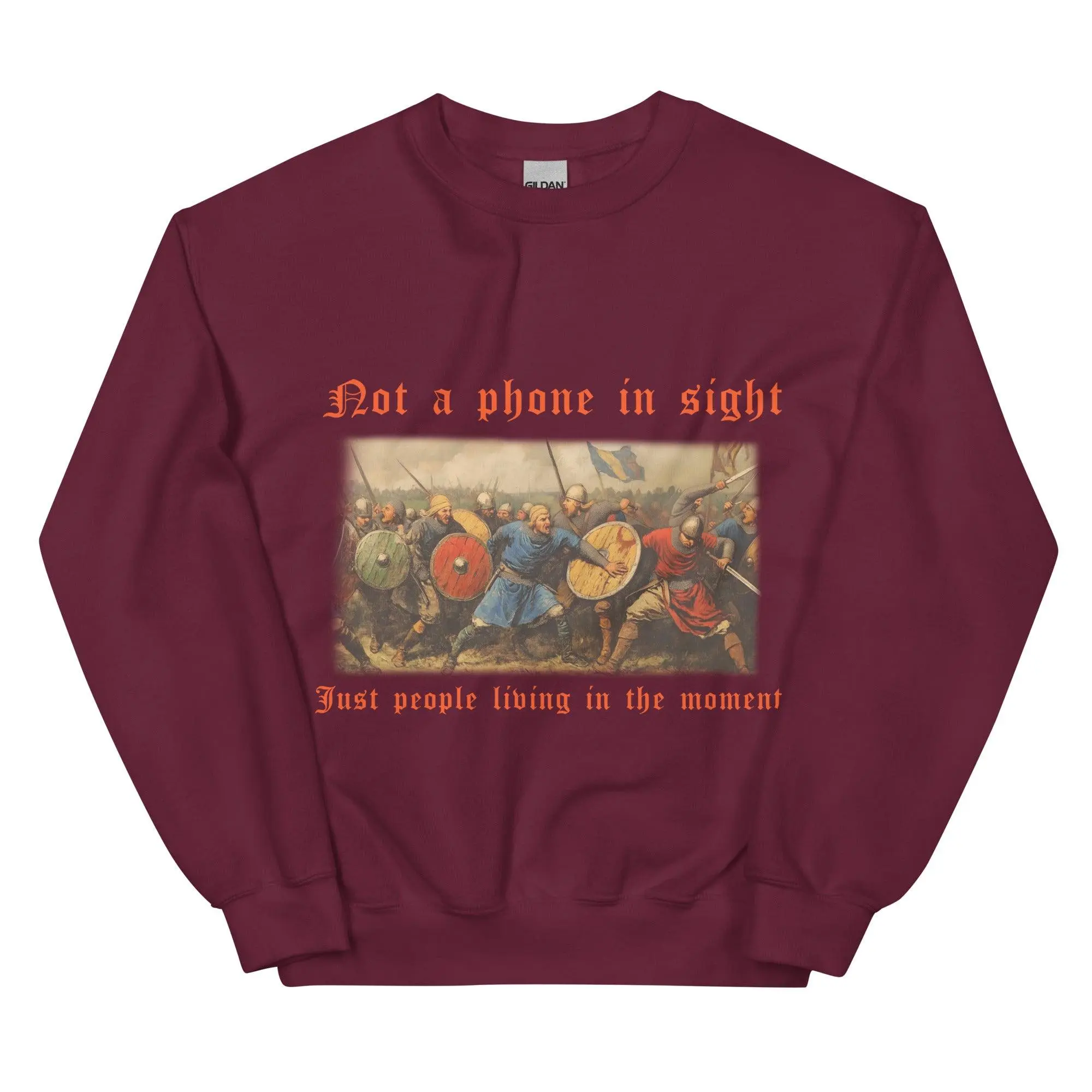 Not a phone in sight just people living in the moment sweatshirt - Image 4
