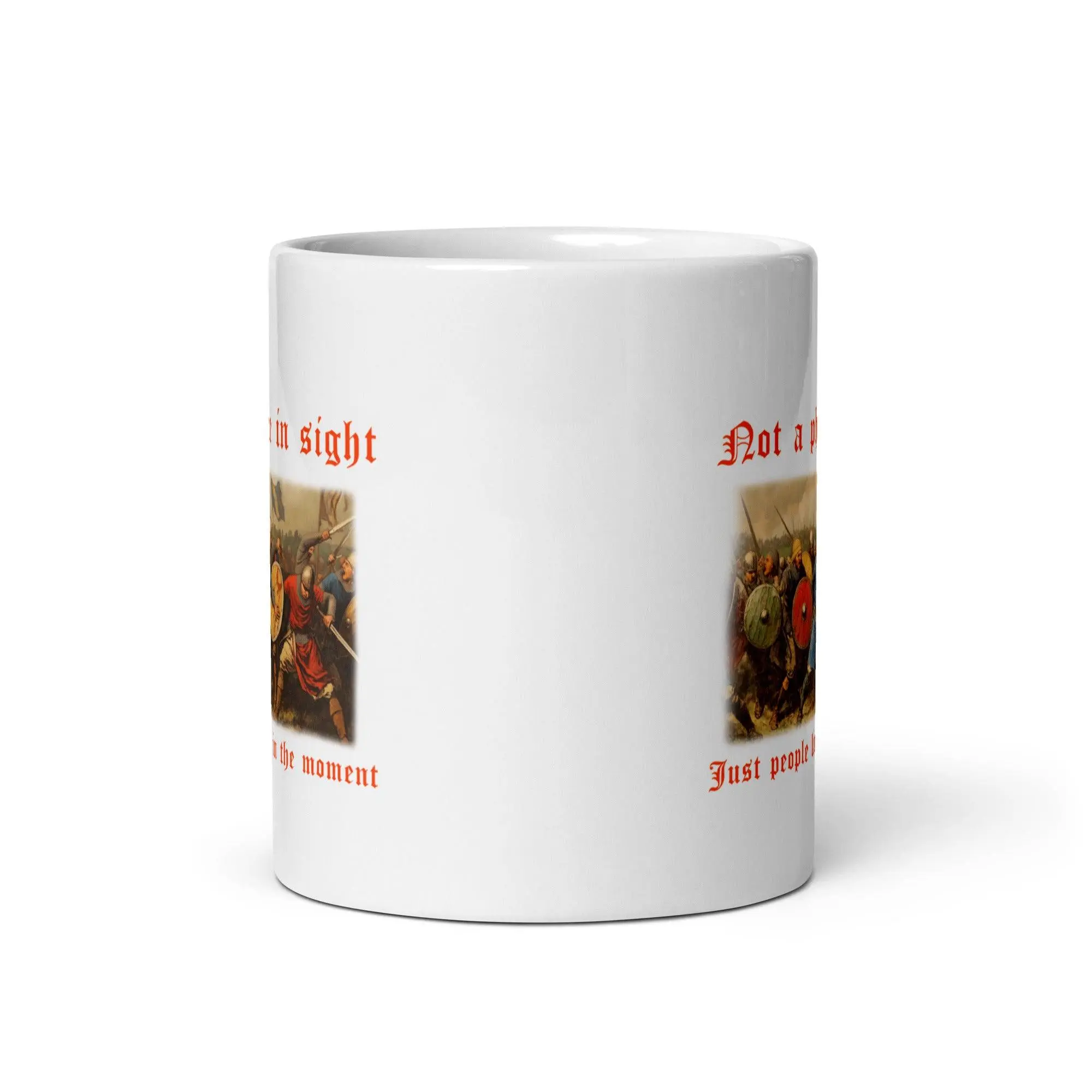 Not a phone in sight just people living in the moment White glossy mug - Image 4