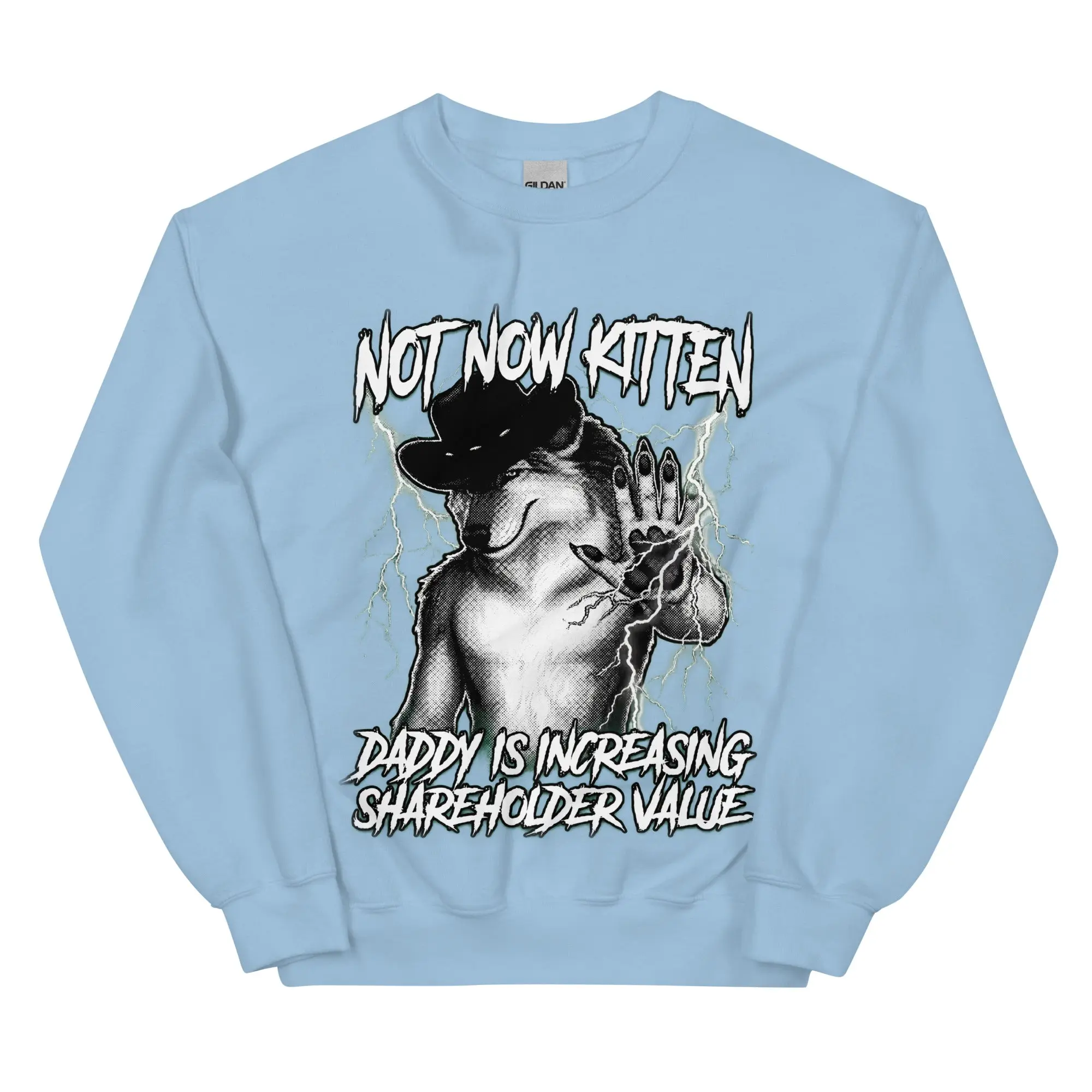 Not Now Kitten Daddy is Increasing Shareholder Value sweatshirt - Image 6