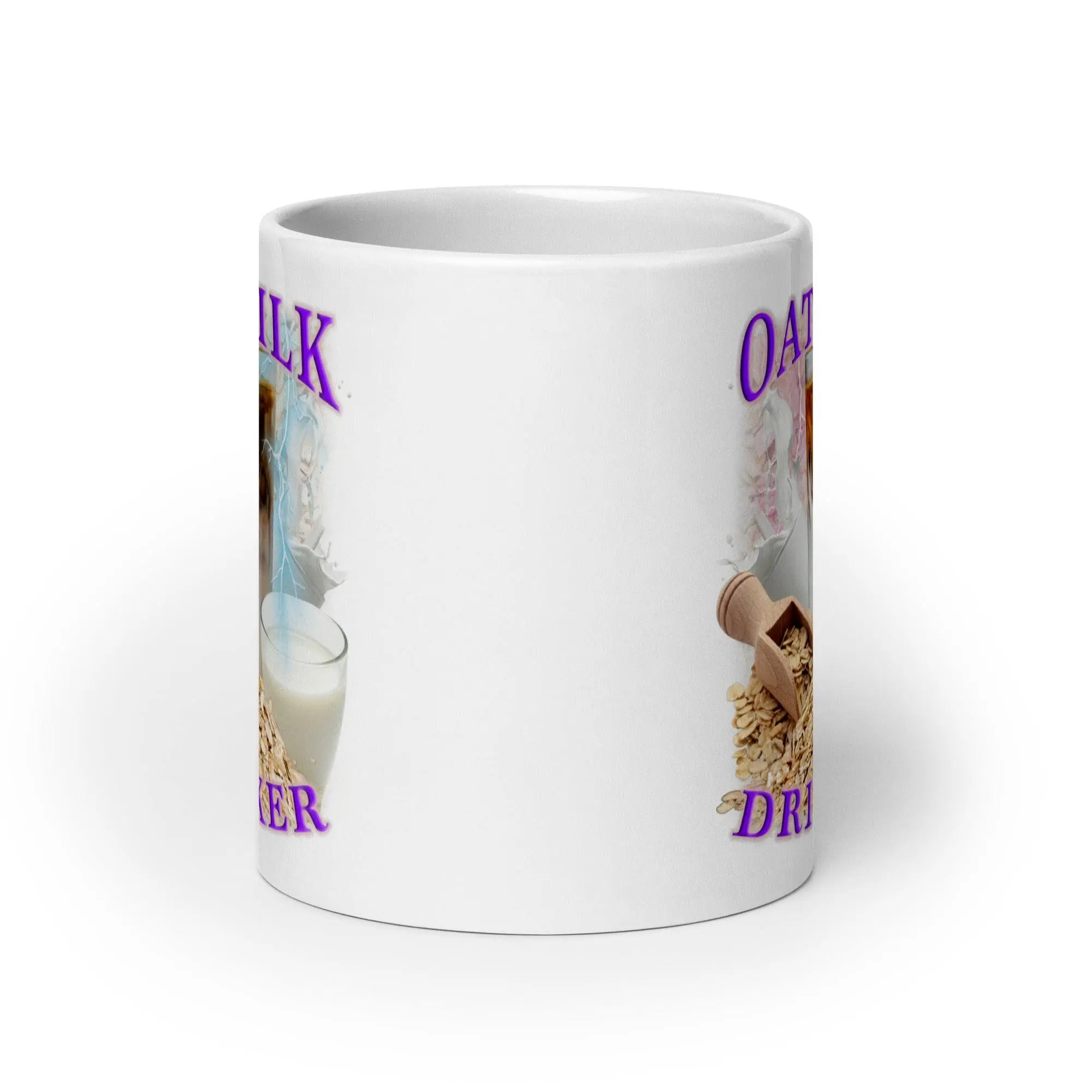Oat Milk Drinker White glossy mug - Image 10