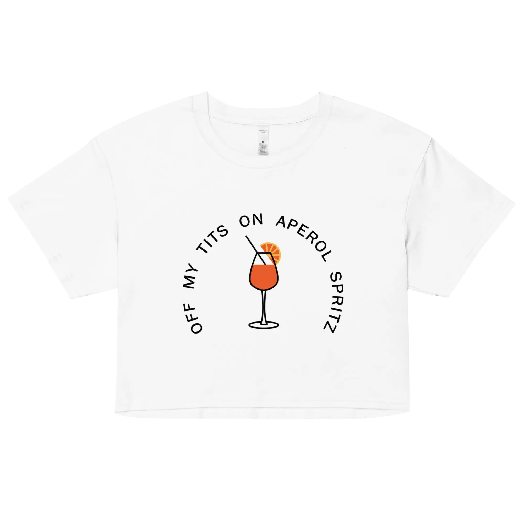 Off My Tits on Aperol Spritz (Embroidered) value Women’s crop top - Image 5
