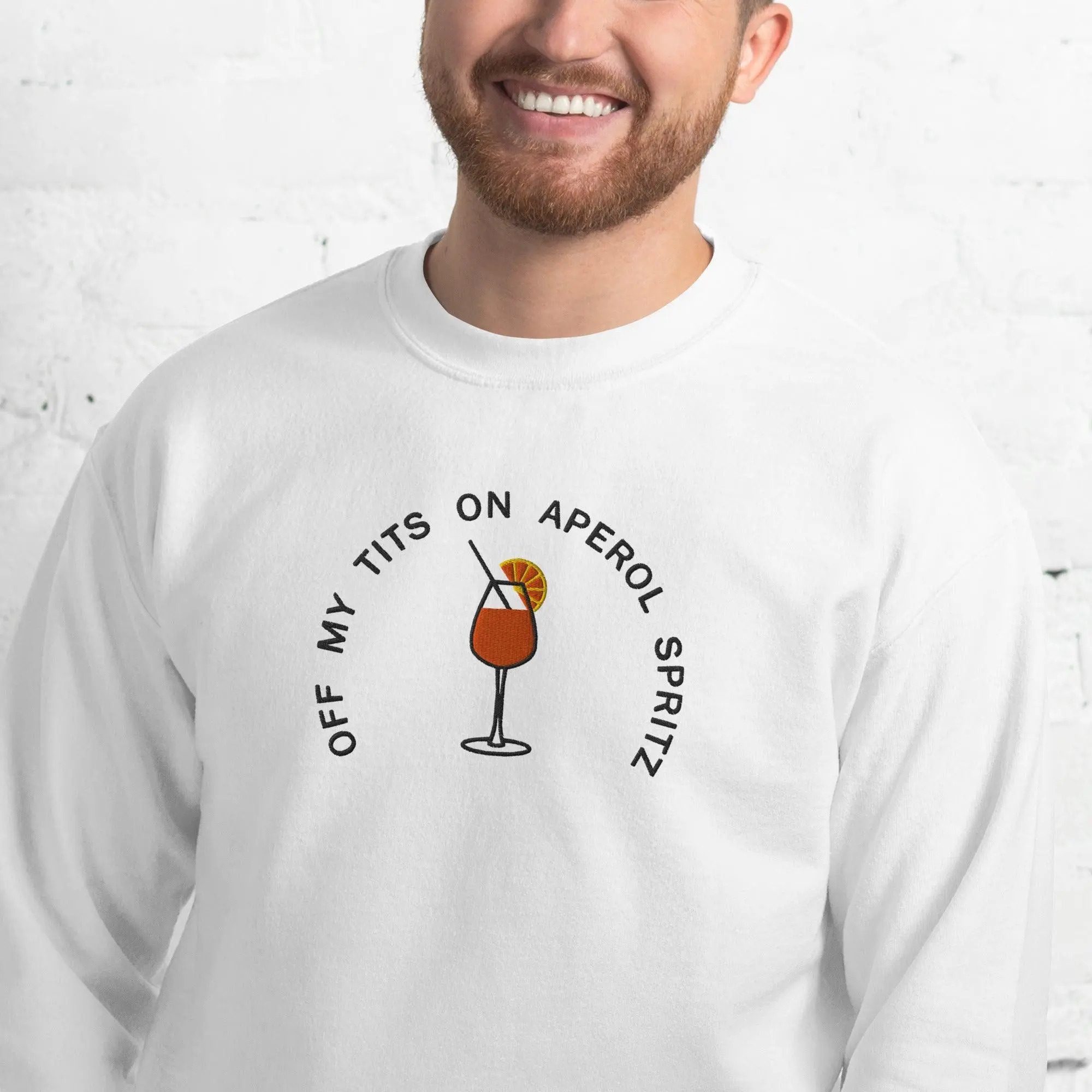 Off My Tits on Aperol Spritz Sweatshirt - Image 2